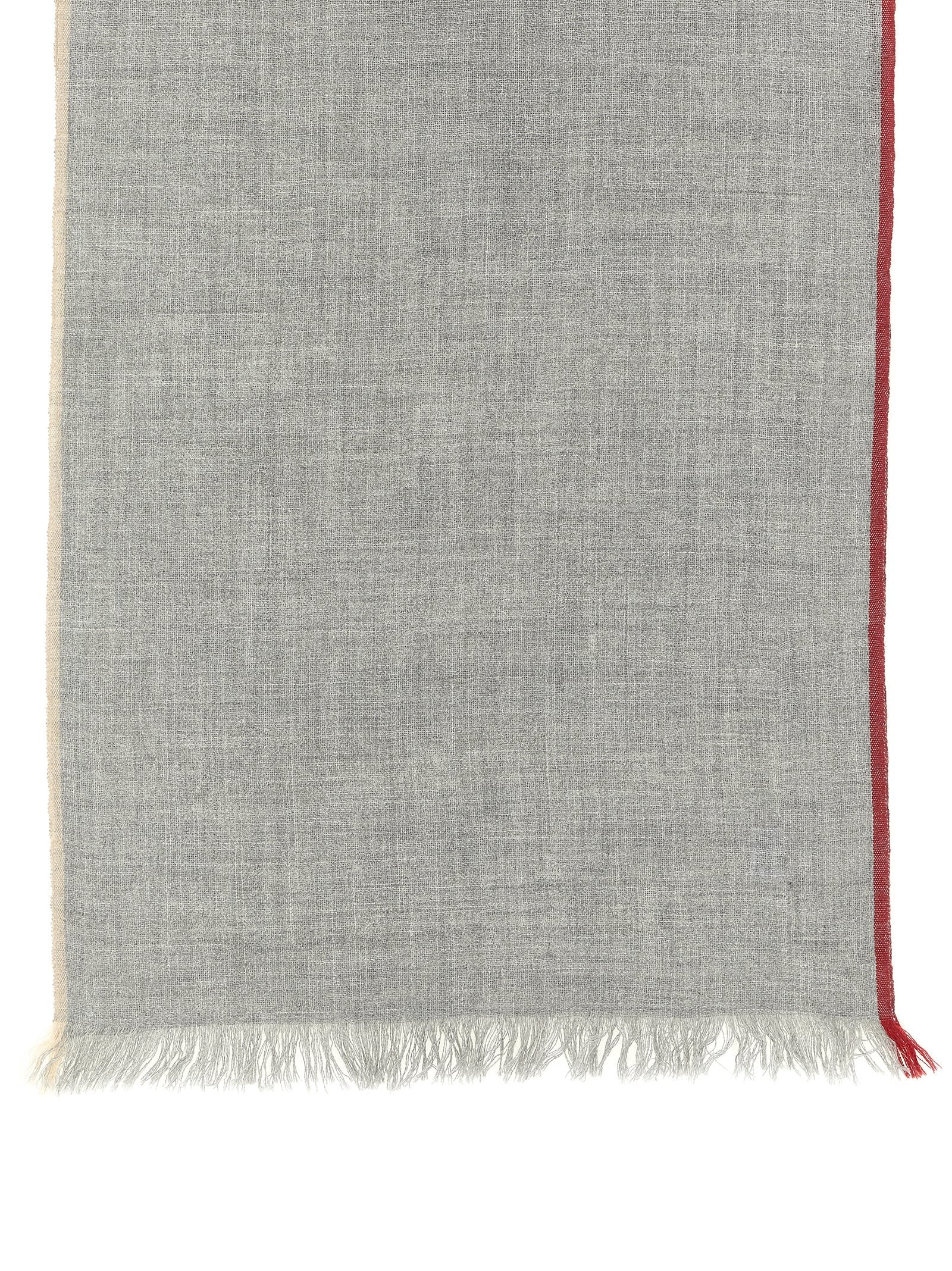 Brunello Cucinelli Gray Virgin Wool Scarf Brunello Cucinelli