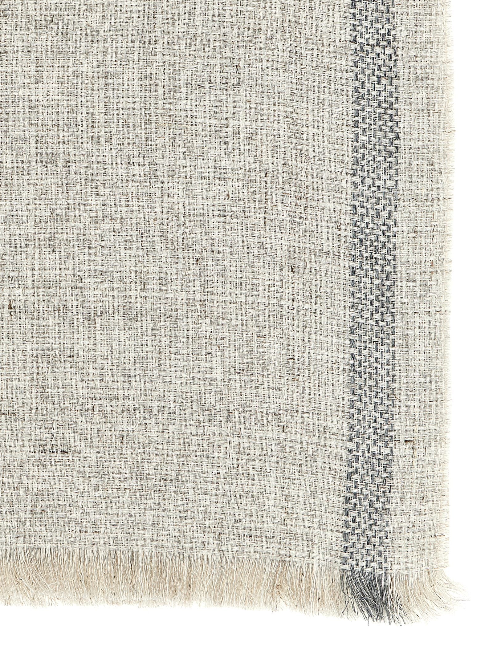 Brunello Cucinelli Gray Linen Scarf Brunello Cucinelli