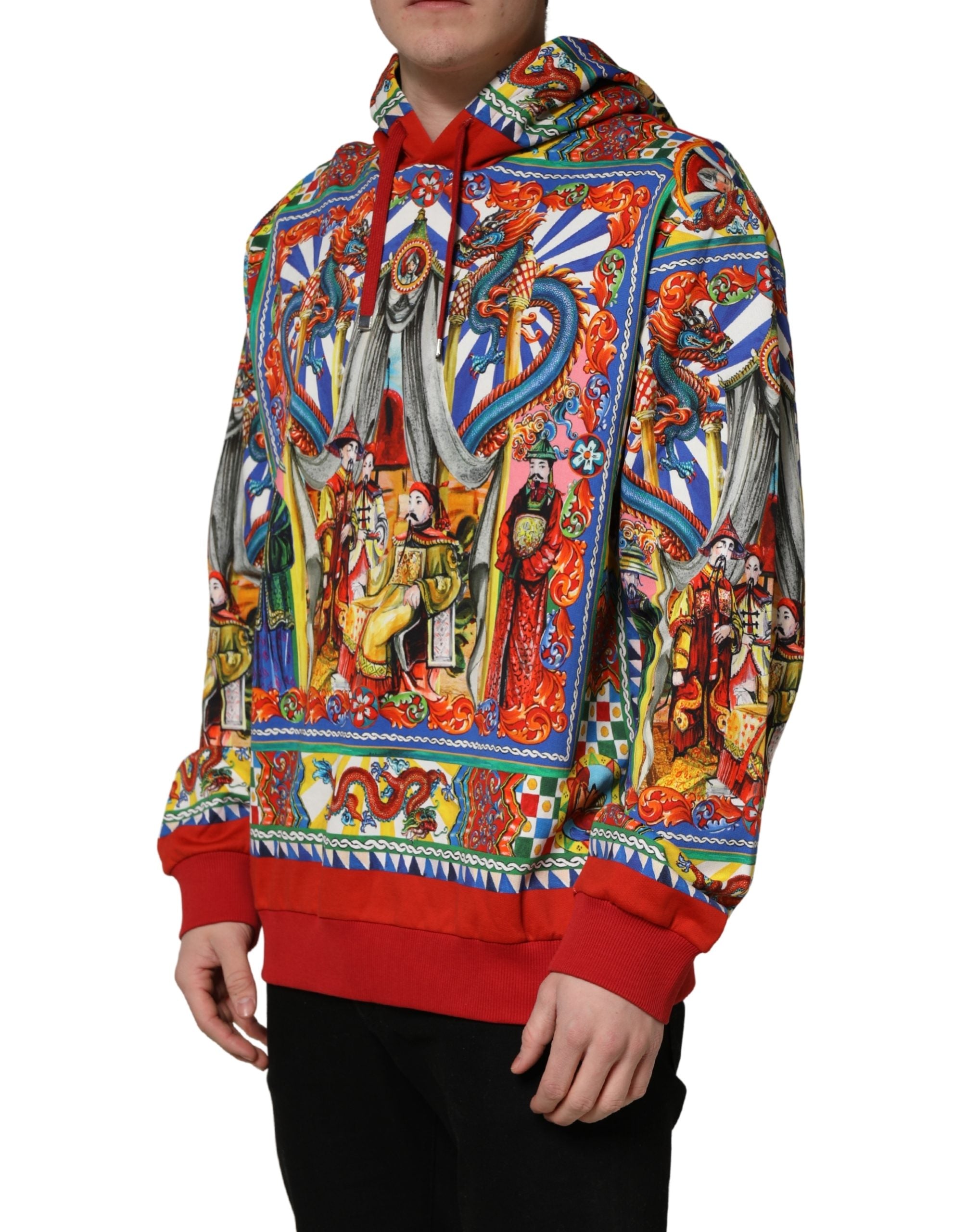 Dolce & Gabbana Multicolor Glamzilla Hooded Men Sweatshirt Sweater Dolce & Gabbana