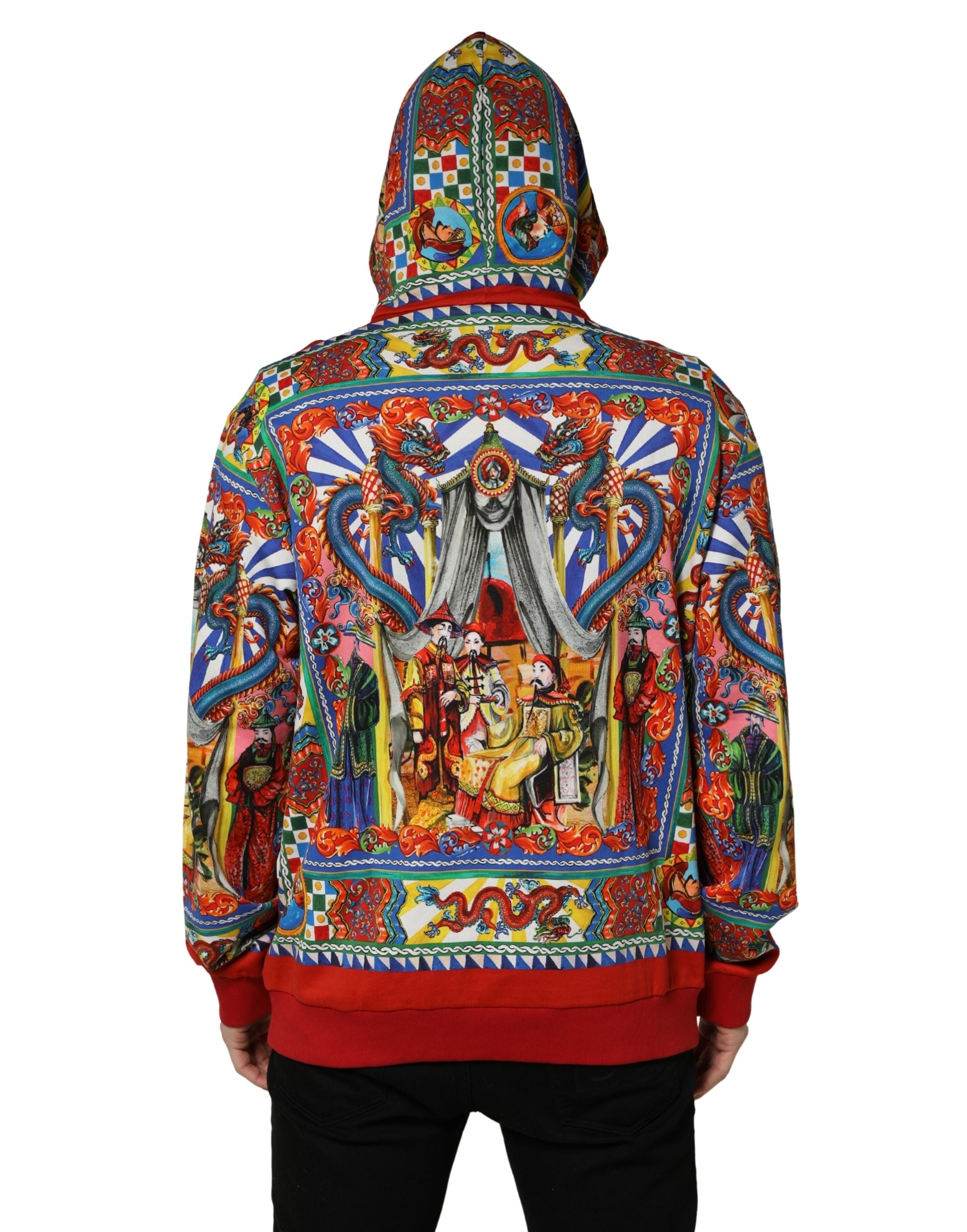 Dolce & Gabbana Multicolor Glamzilla Hooded Men Sweatshirt Sweater Dolce & Gabbana