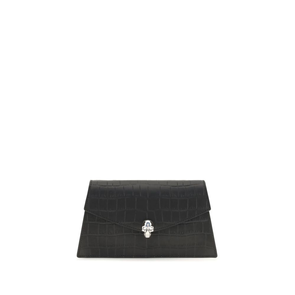 Alexander McQueen Black Calf Leather Bos Taurus Clutch Bag Alexander McQueen