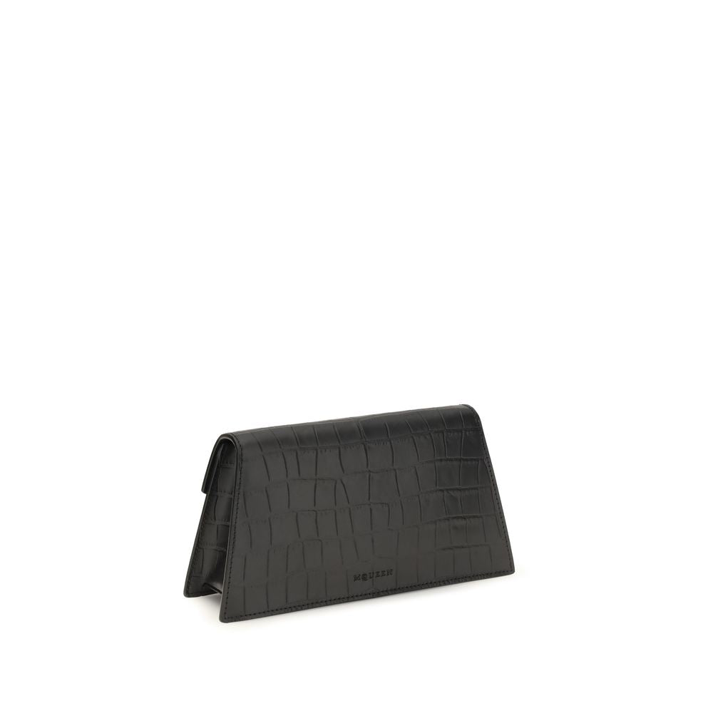 Alexander McQueen Black Calf Leather Bos Taurus Clutch Bag Alexander McQueen
