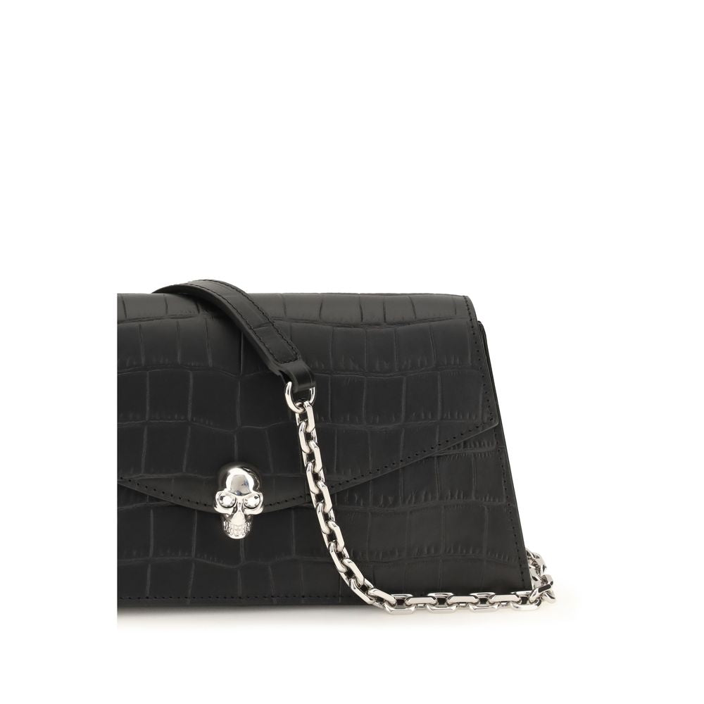 Alexander McQueen Black Calf Leather Bos Taurus Clutch Bag Alexander McQueen