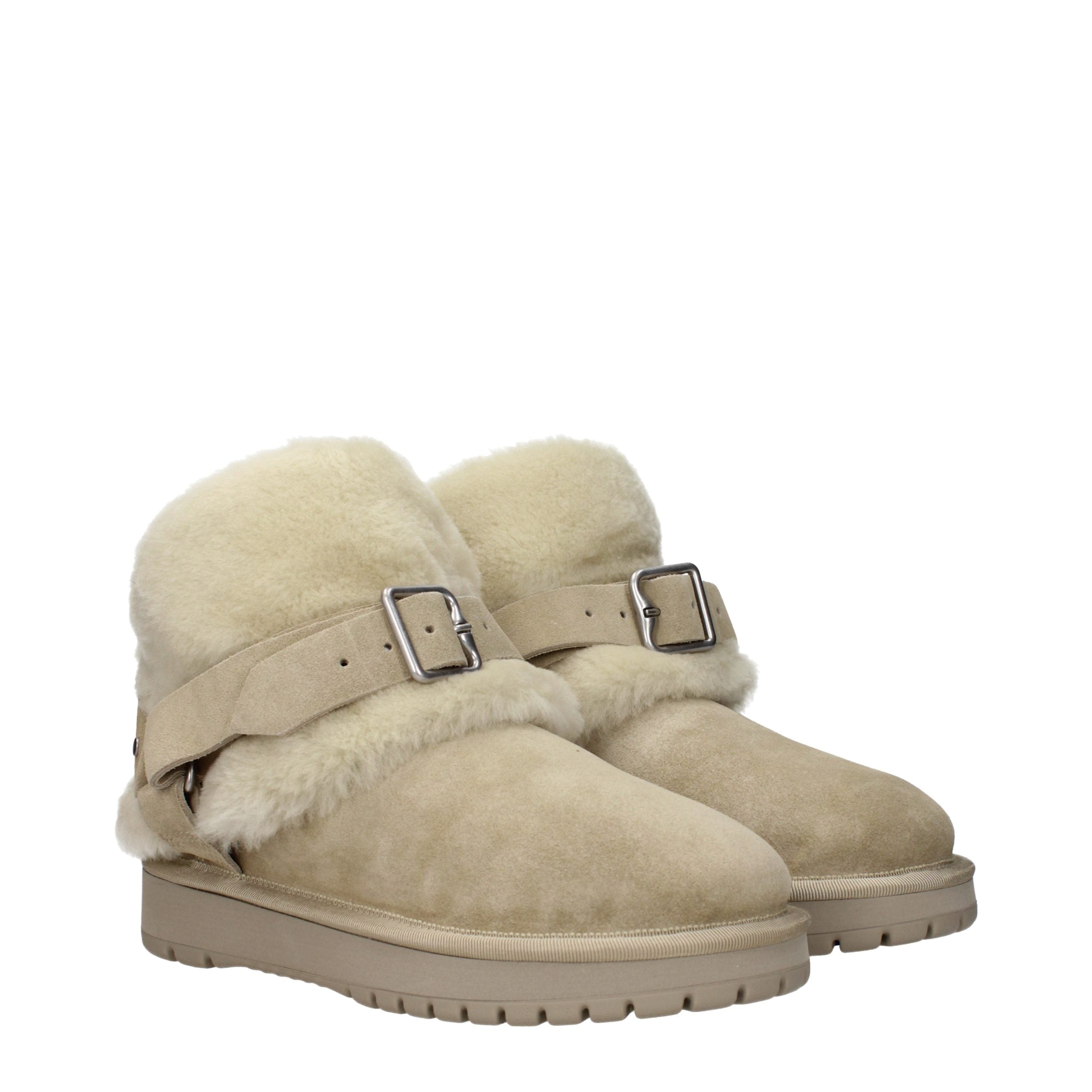 Burberry Green Leather Ankle Boots Burberry
