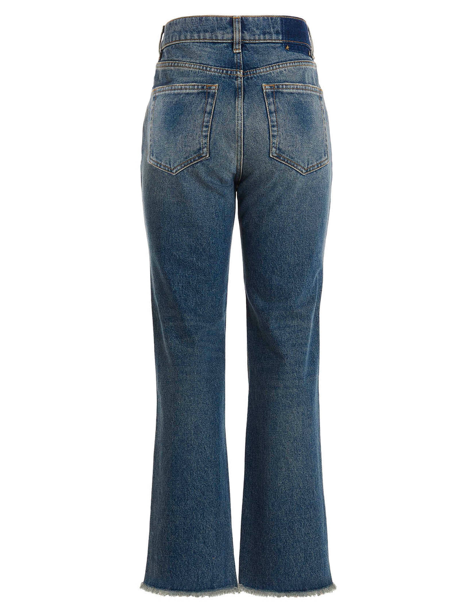 Golden Goose Blue Cotton Flared Jeans Golden Goose