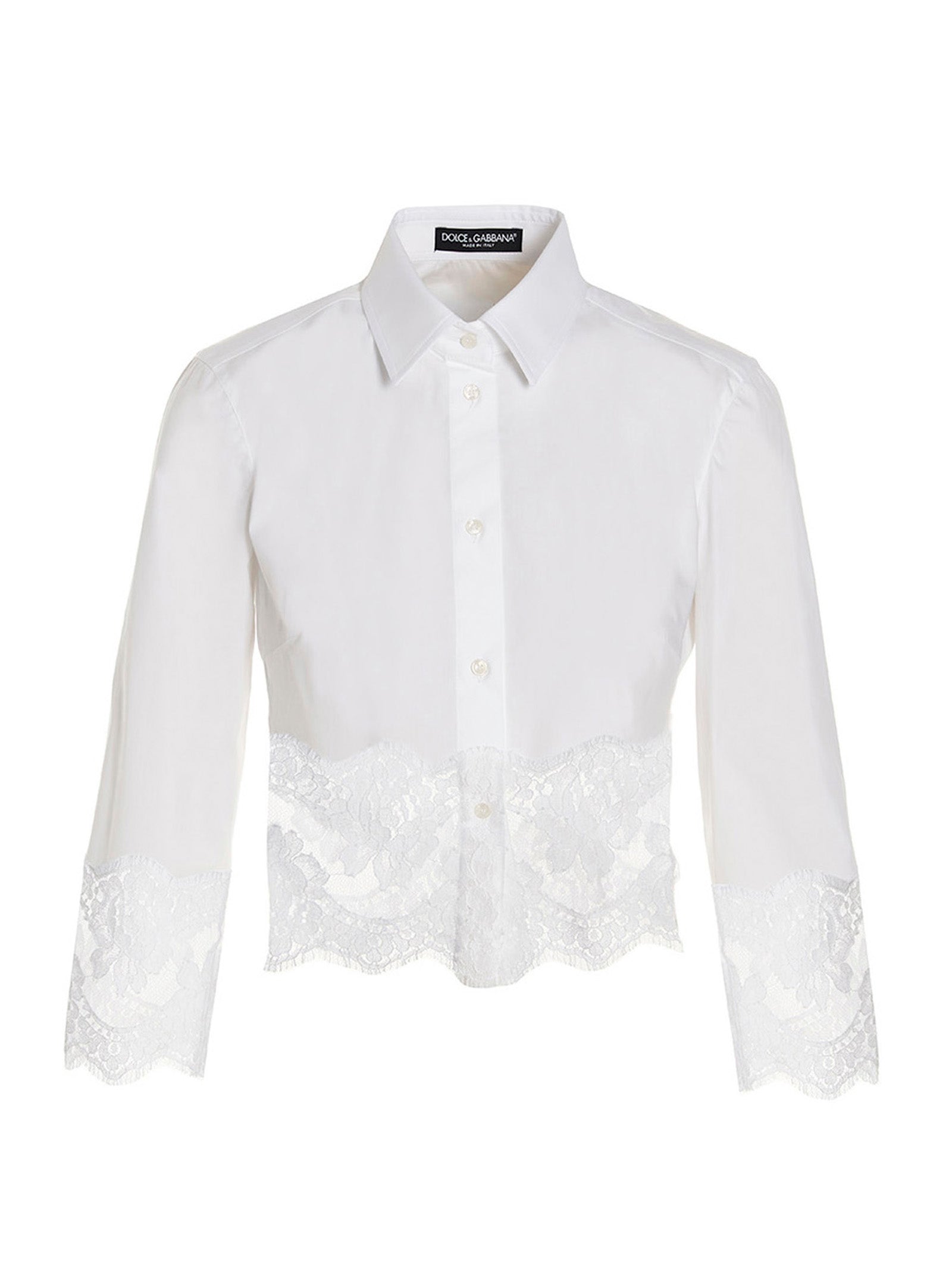 Dolce & Gabbana White Cotton Blouse Dolce & Gabbana