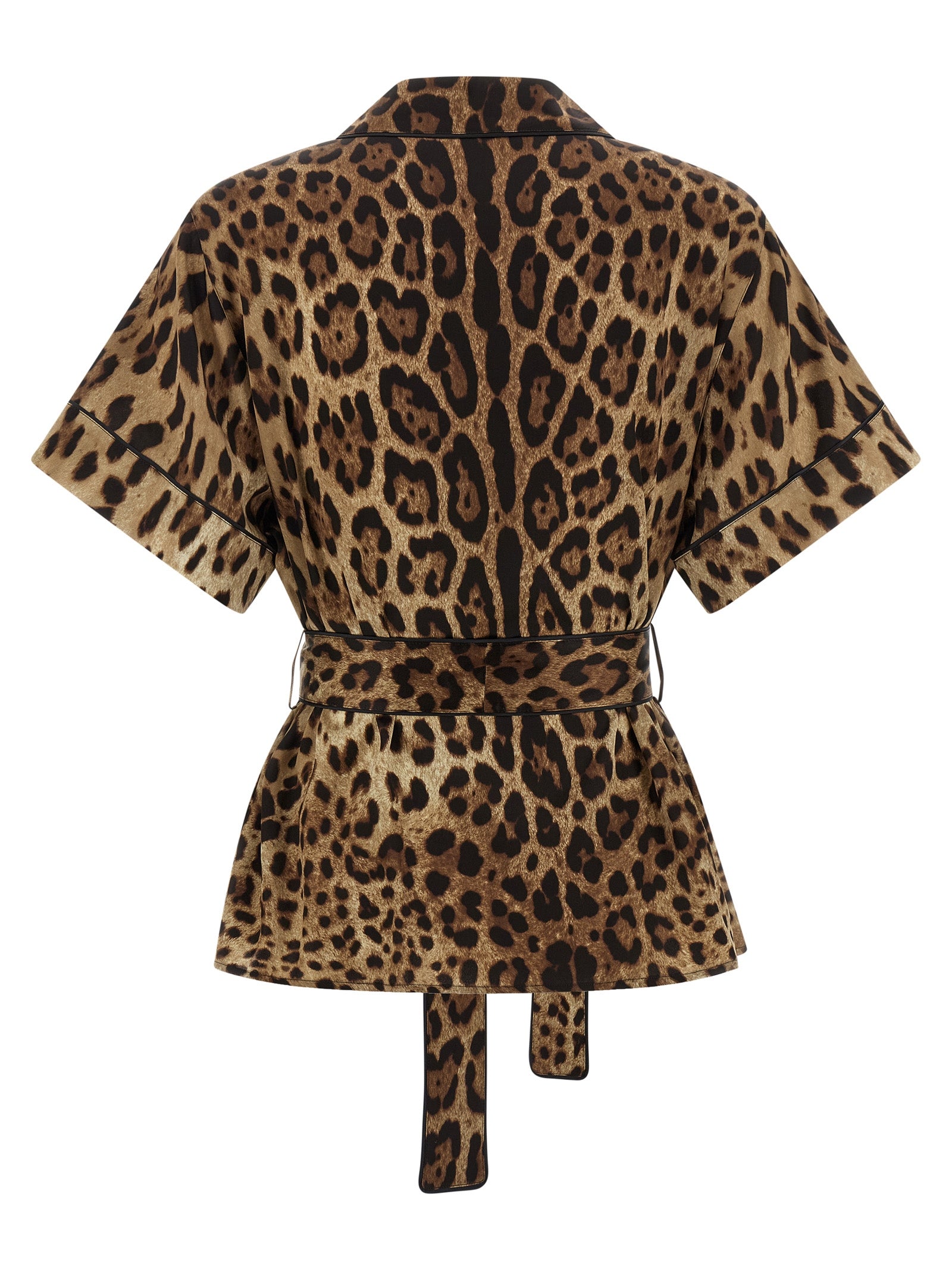 Dolce & Gabbana Brown Silk Blouse Dolce & Gabbana