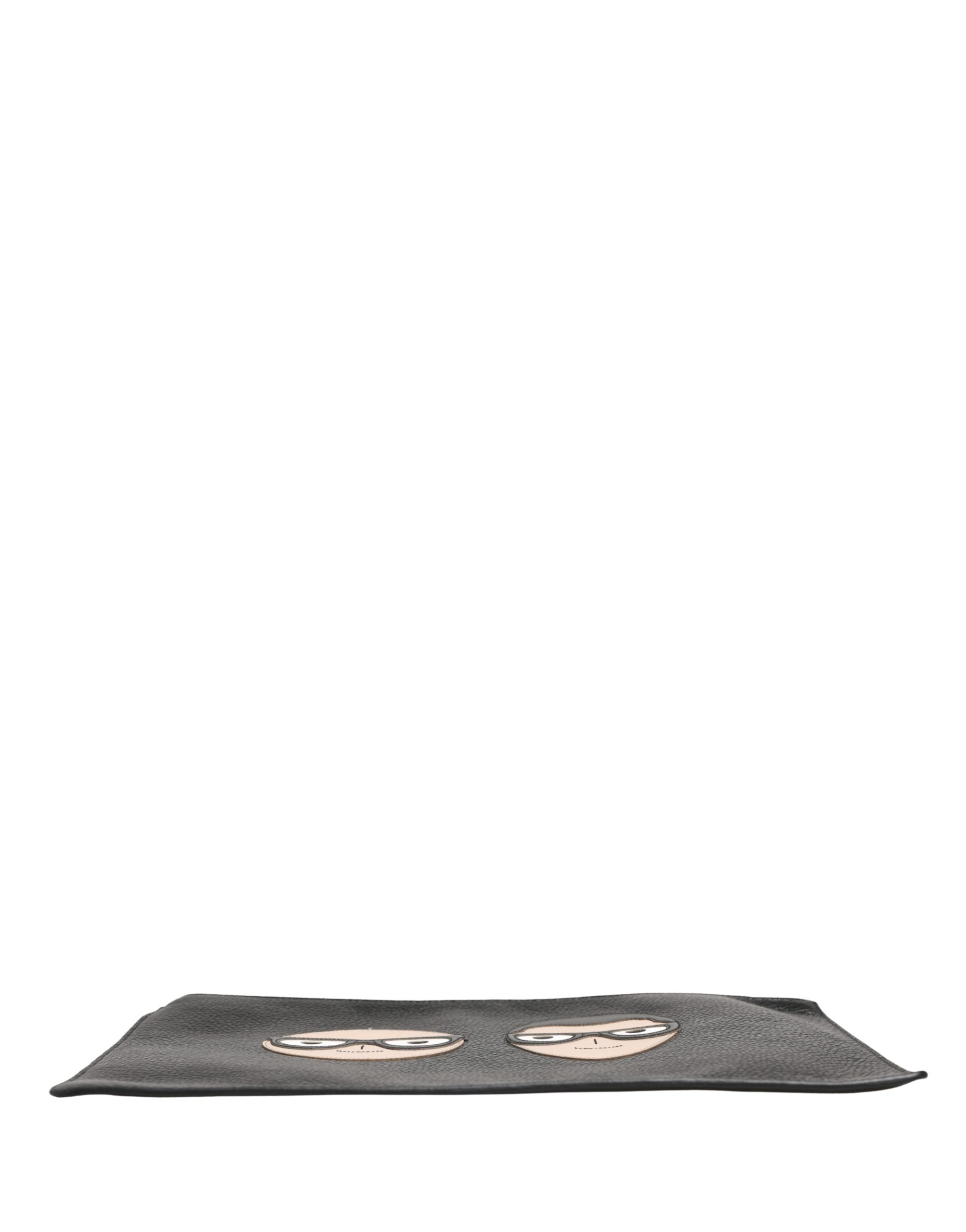 Dolce & Gabbana Black #DGFamily Embellished Leather Clutch Borse Bag Dolce & Gabbana