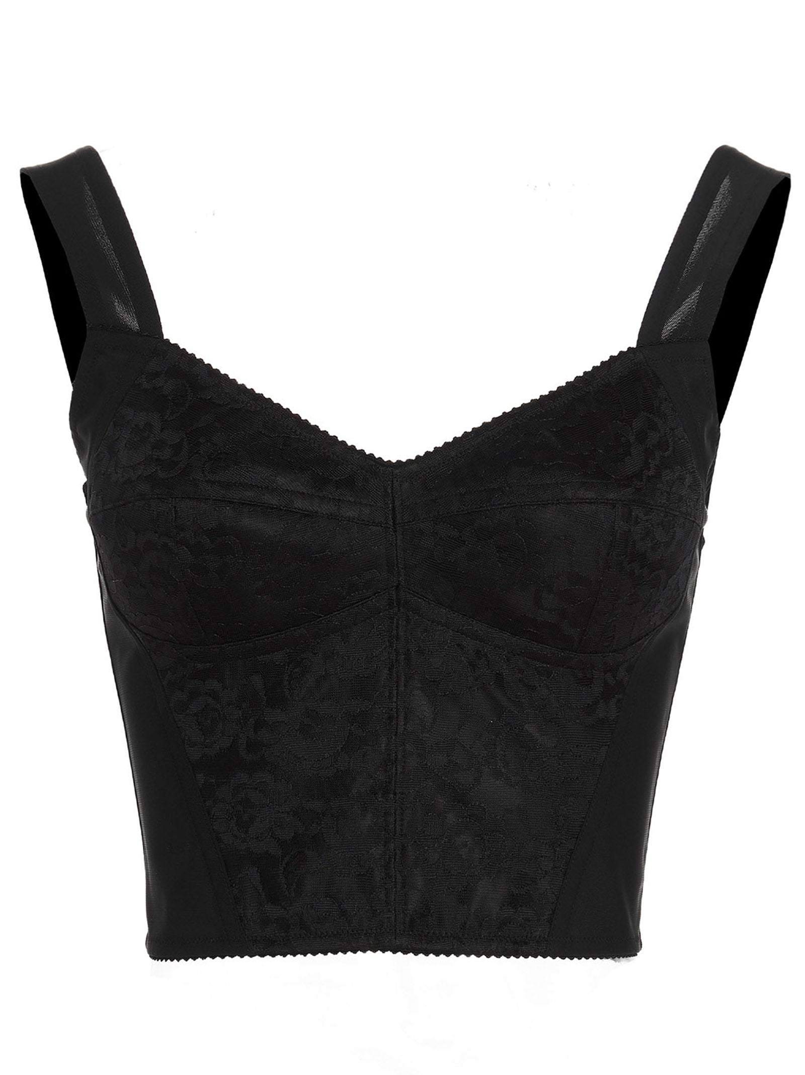 Dolce & Gabbana Black Polyamide Tank Tops Dolce & Gabbana