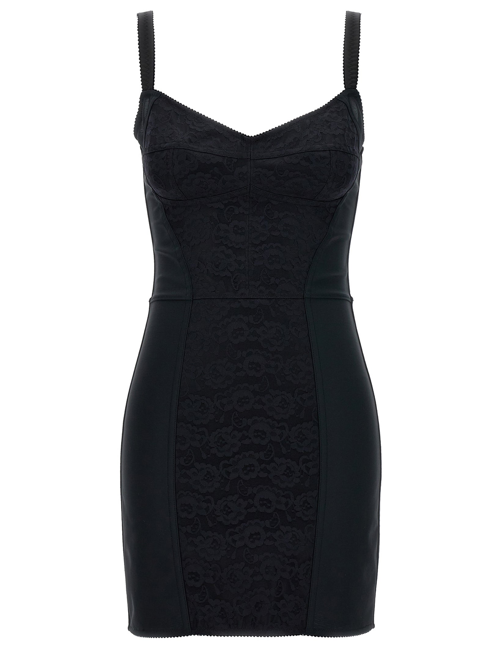Dolce & Gabbana Black Polyester Short Dress Dolce & Gabbana