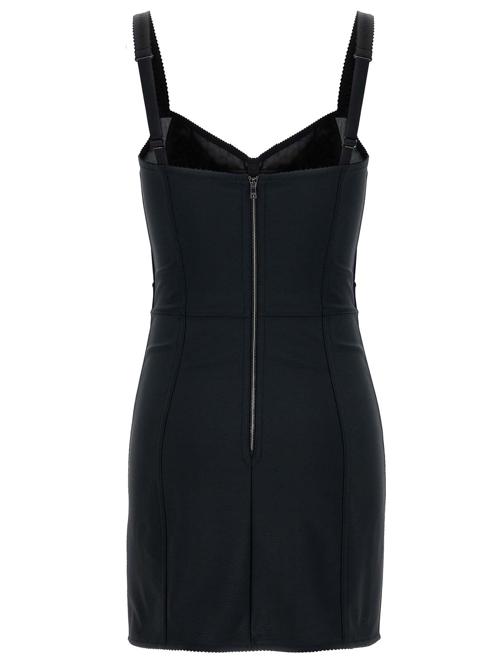 Dolce & Gabbana Black Polyester Short Dress Dolce & Gabbana