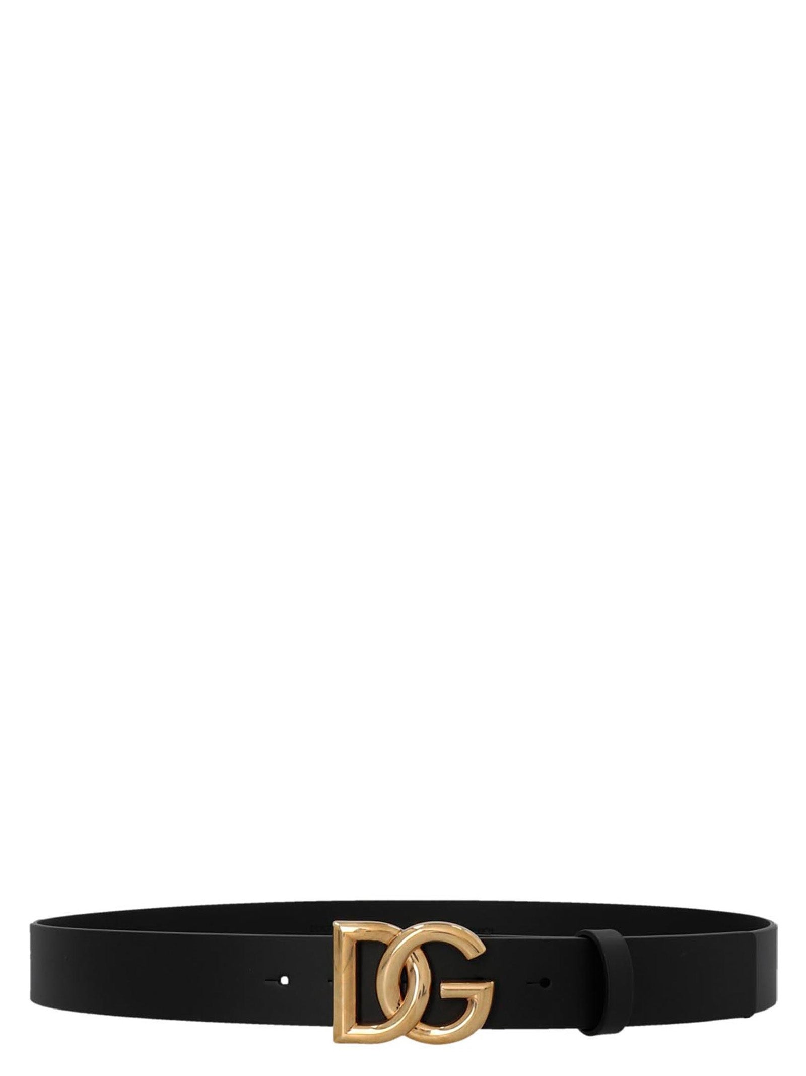 Dolce & Gabbana Black Lamb Leather Regular Belt Dolce & Gabbana