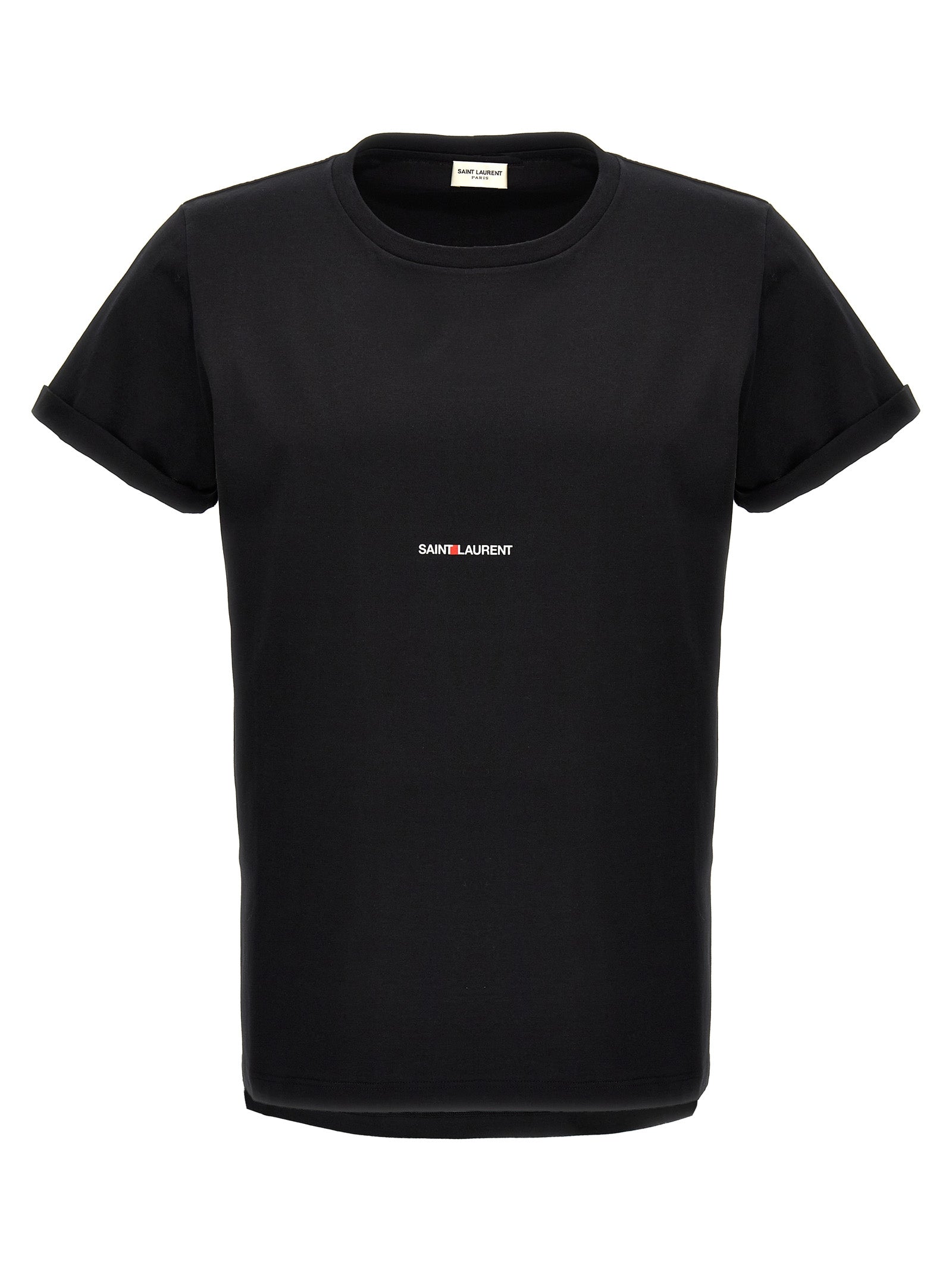 Saint Laurent Black Cotton T-Shirt Saint Laurent
