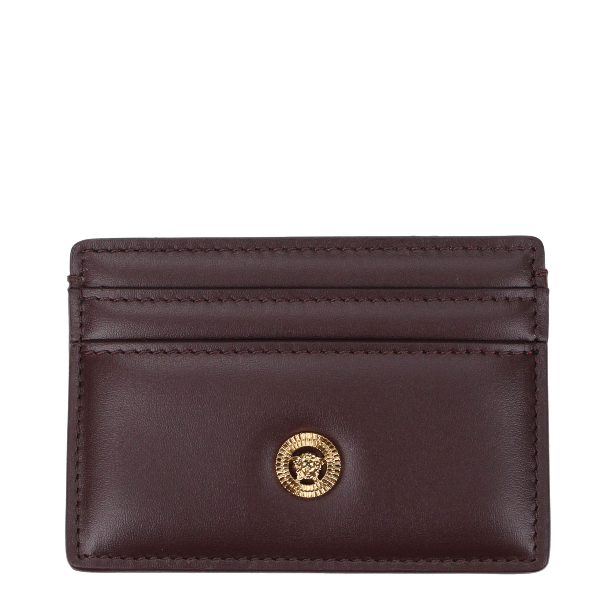 Versace Brown Leather Cardholder Versace