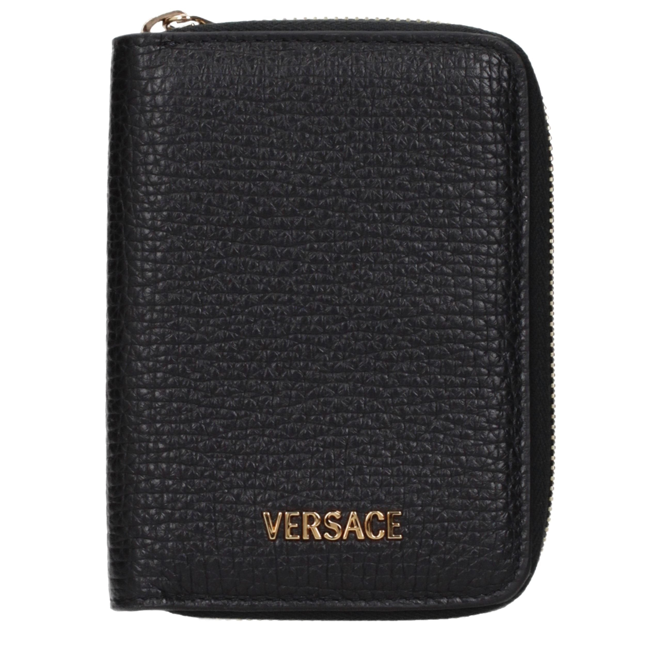 Versace Black Leather Wallet Versace