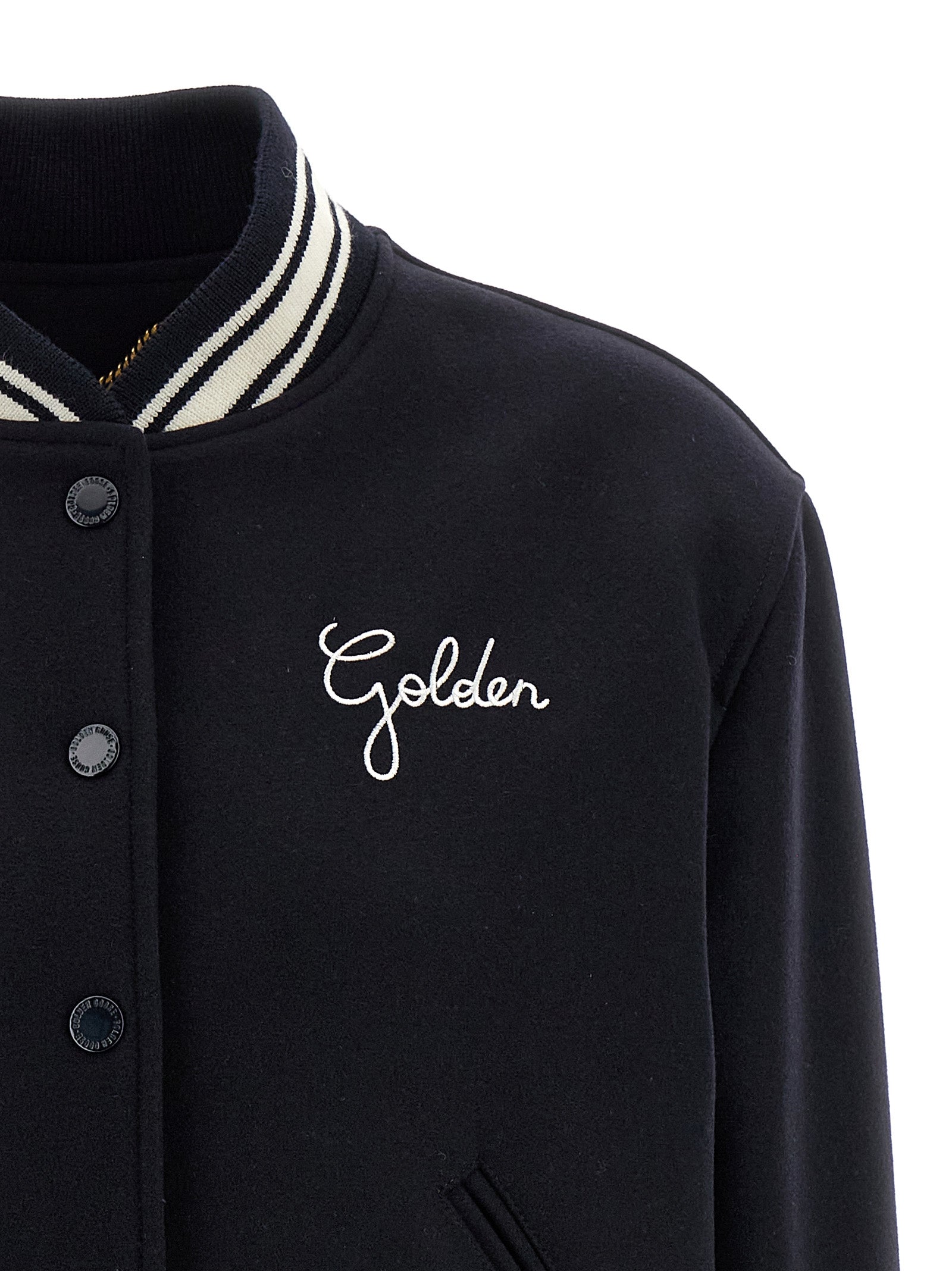 Golden Goose Blue Virgin Wool Bomber Golden Goose