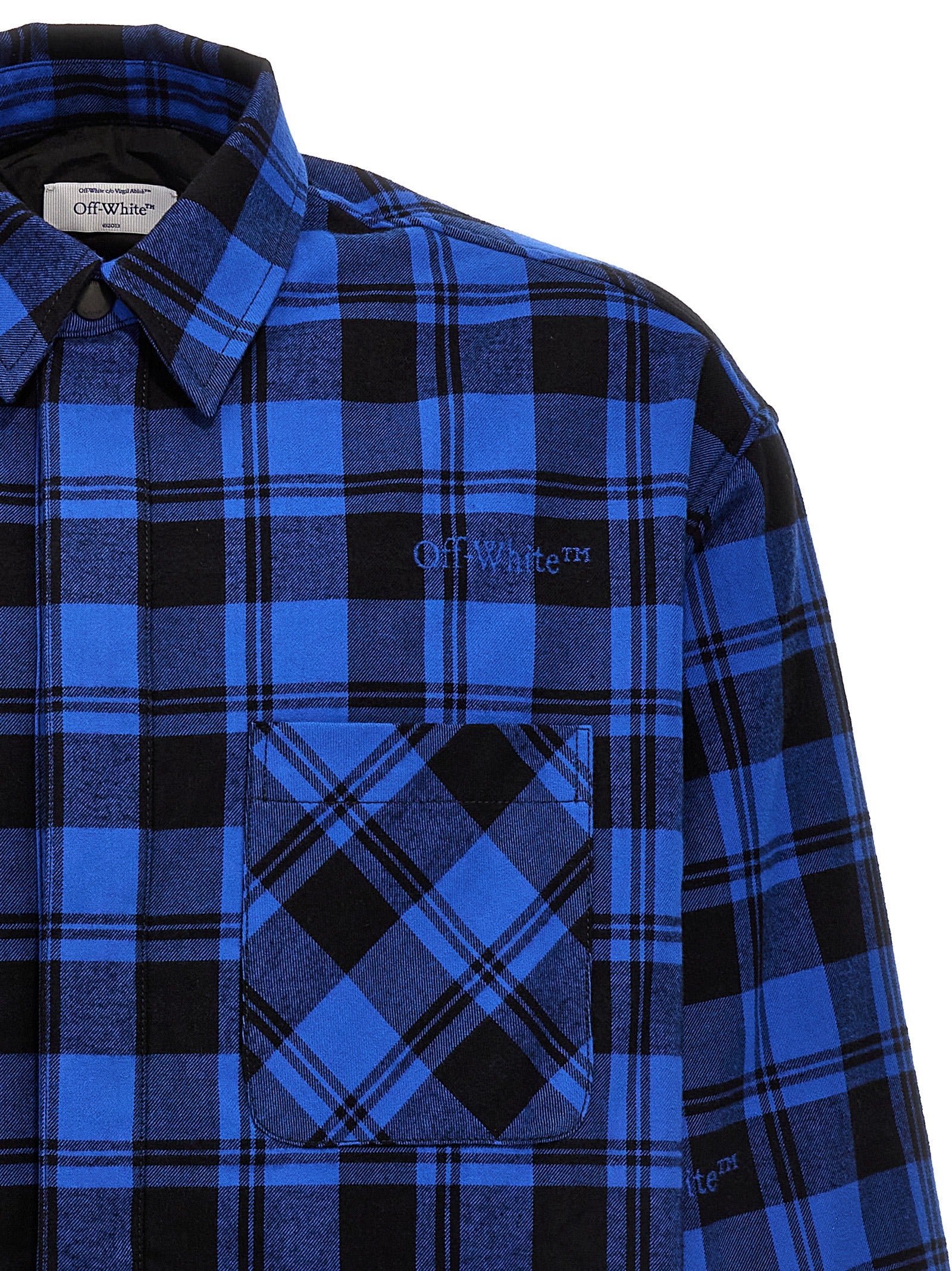 Off-White Blue Cotton Shirt Off-White