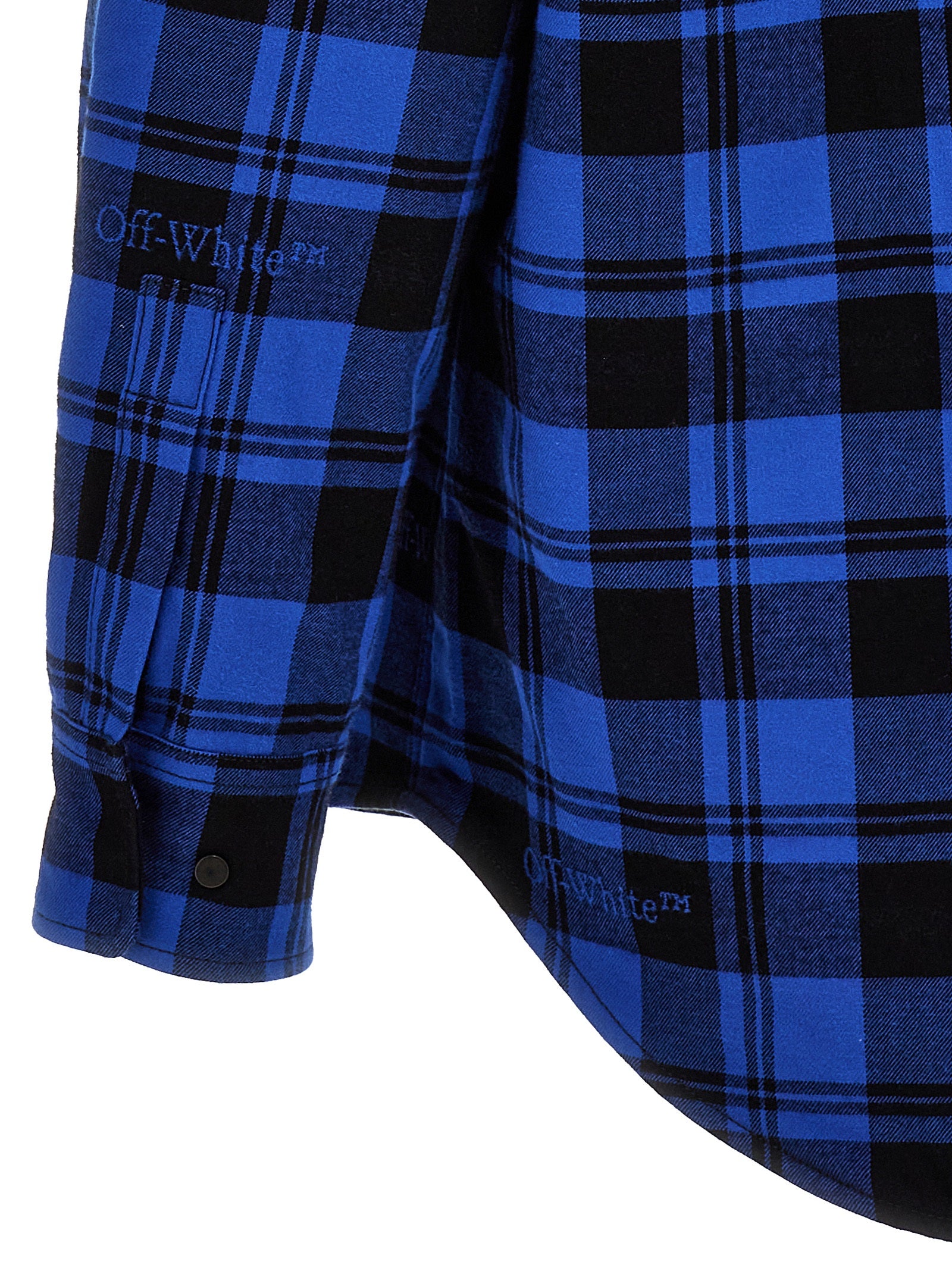Off-White Blue Cotton Shirt Off-White