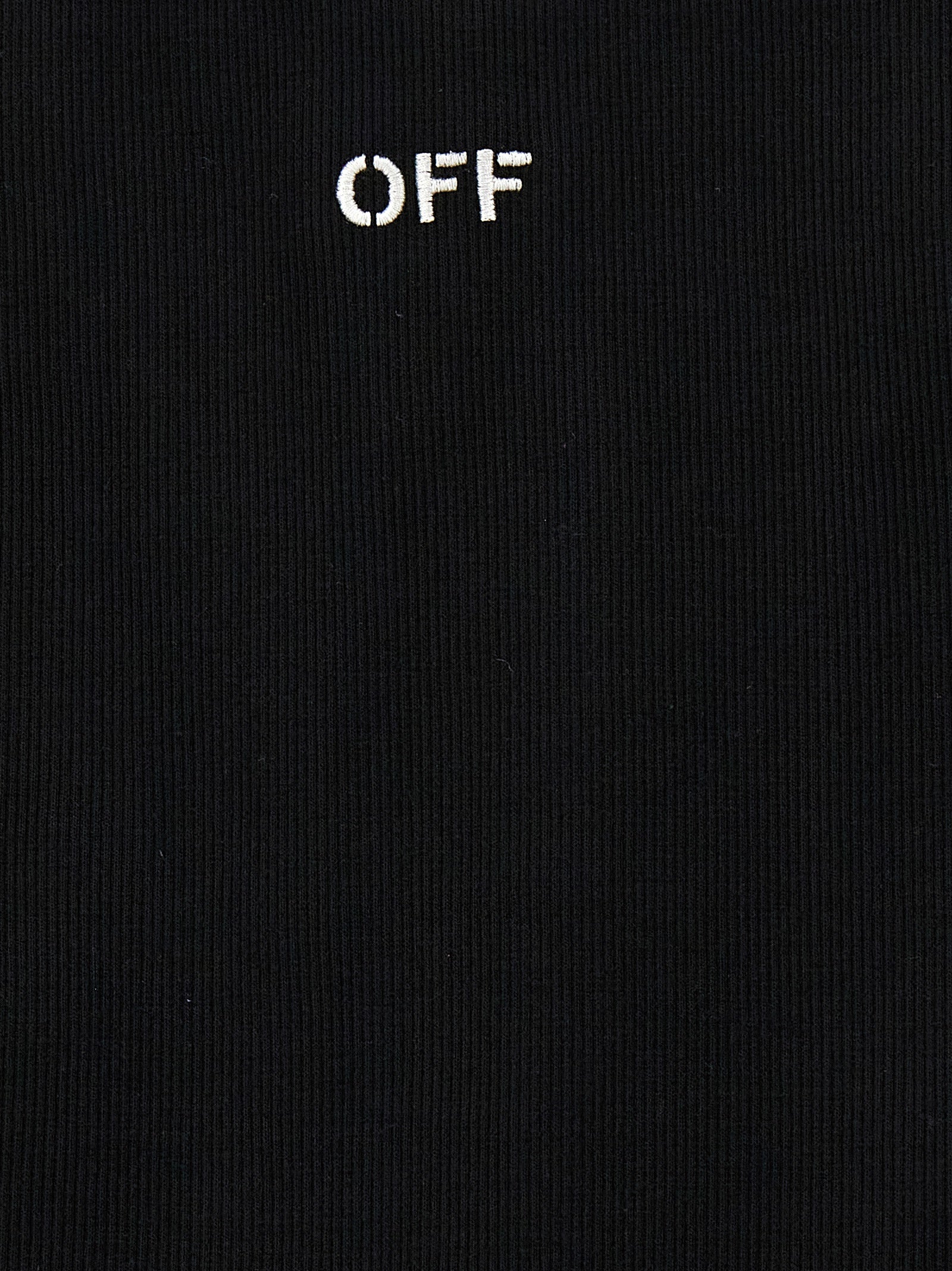 Off-White Black Cotton Sleeveles T-Shirt Off-White