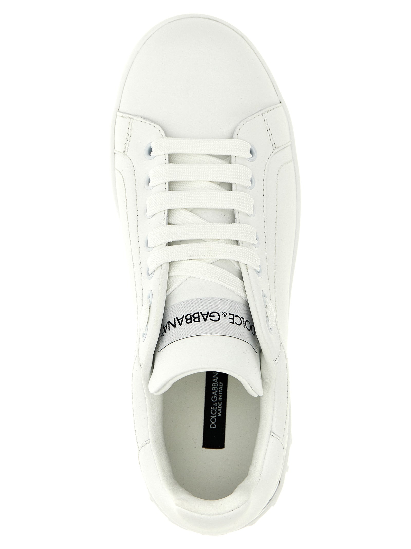 Dolce & Gabbana White Calfskin Low Top Sneakers Dolce & Gabbana