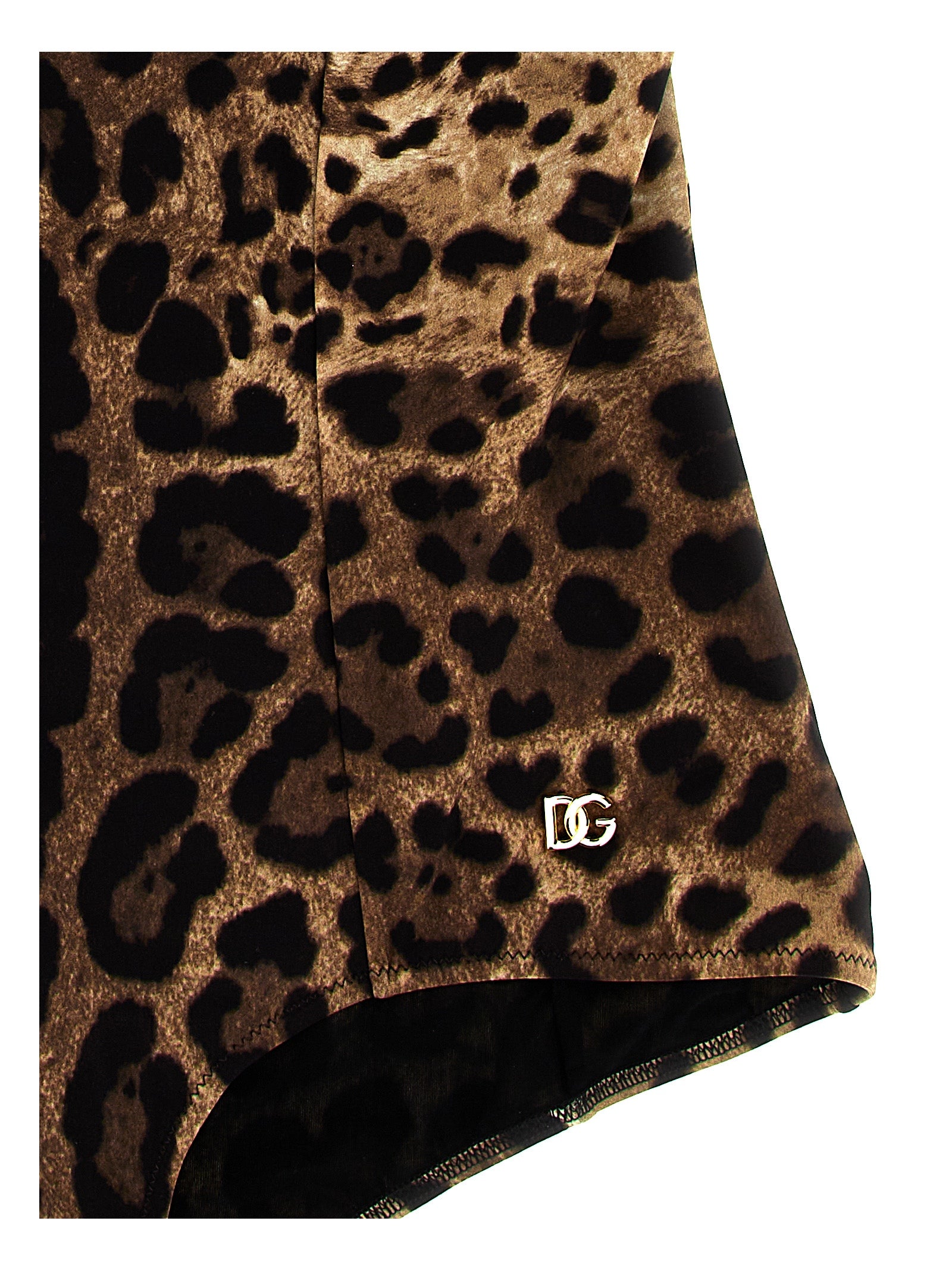 Dolce & Gabbana Brown Polyamide One-Piece Swimsuit Dolce & Gabbana