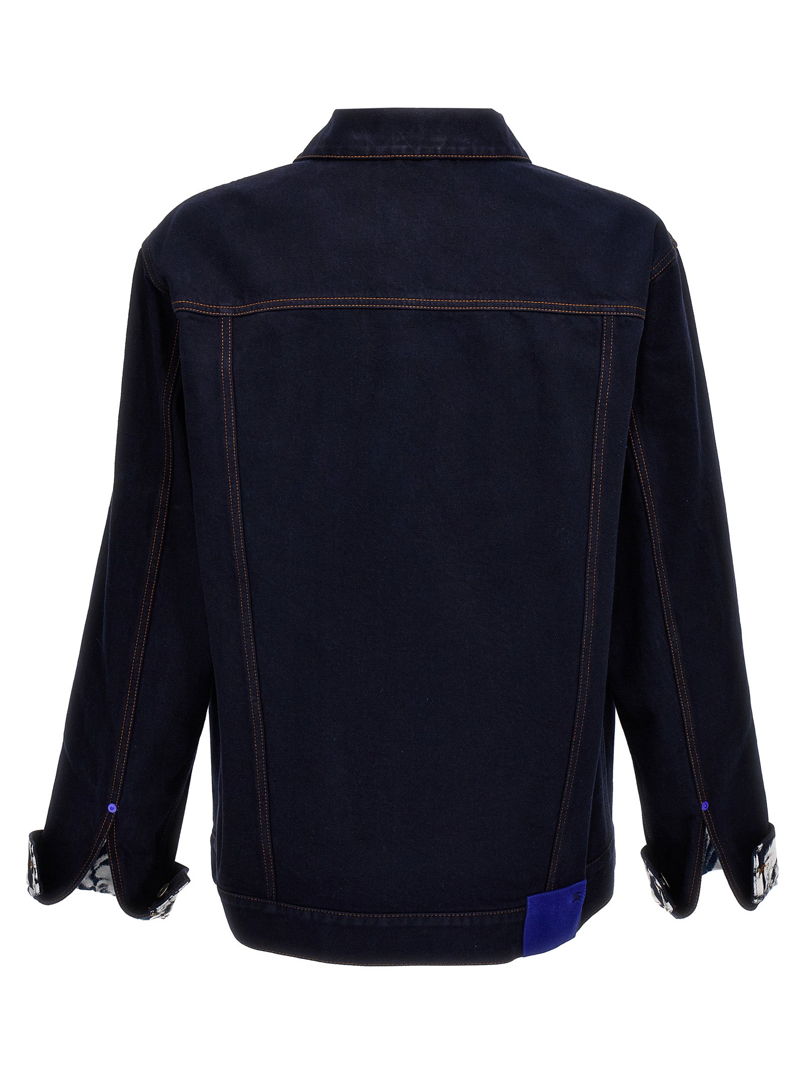 Burberry Blue Cotton Denim Jacket Burberry