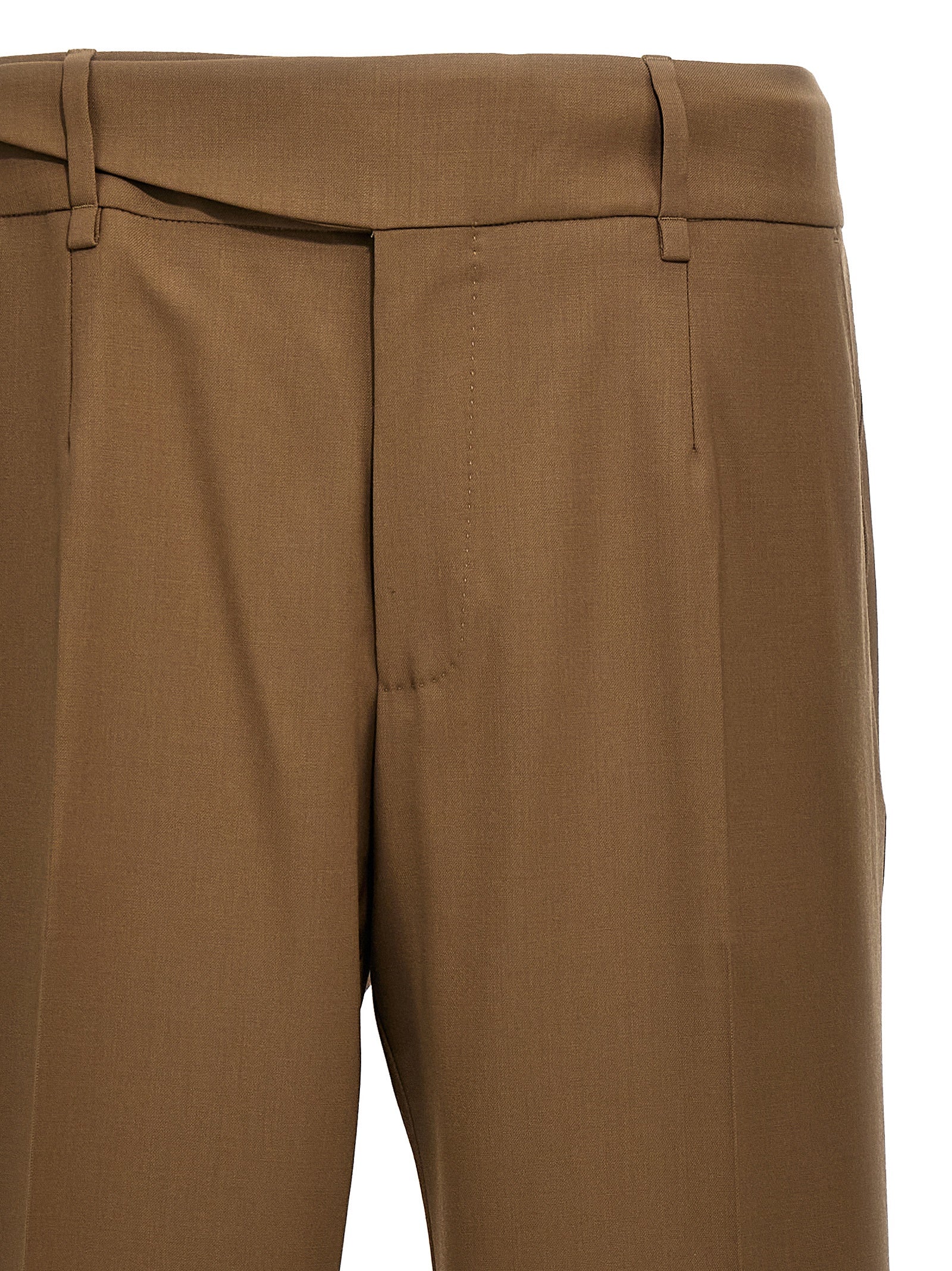 Dolce & Gabbana Brown Virgin Wool Dress Pants Dolce & Gabbana
