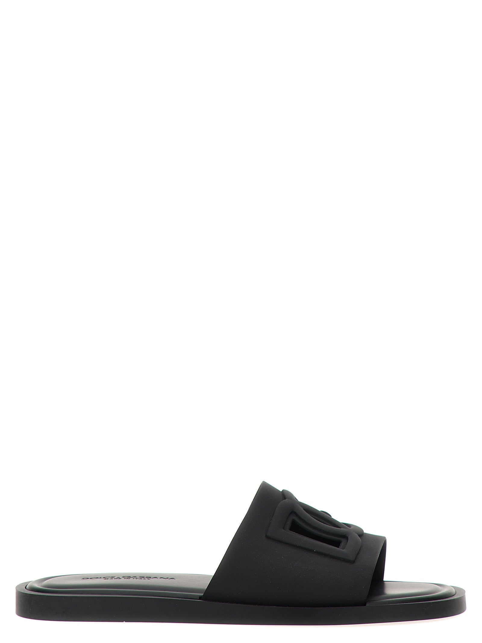 Dolce & Gabbana Black Polyethylene Slides Dolce & Gabbana