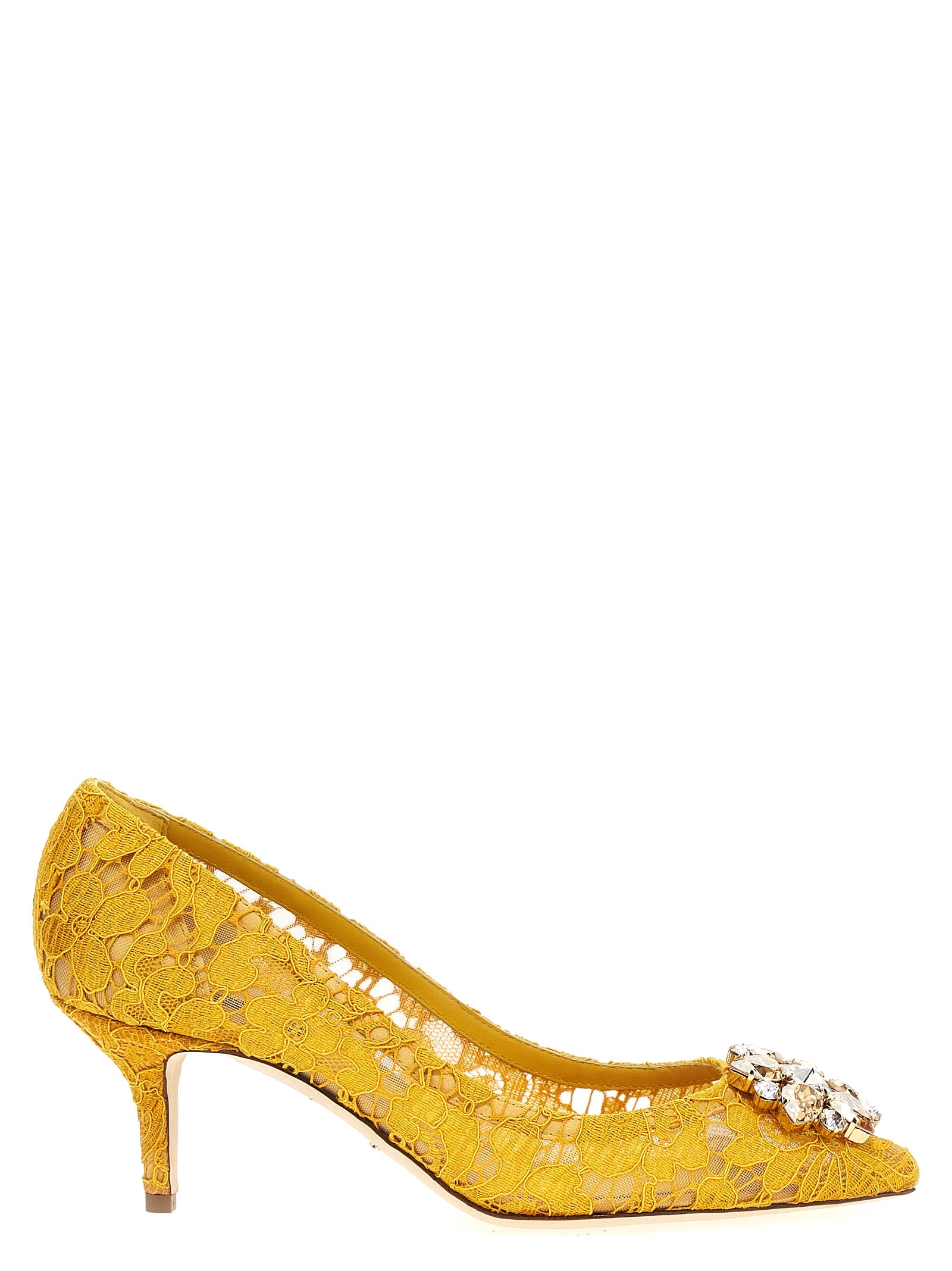 Dolce & Gabbana Bicolor Viscose Mid Heel Pumps Dolce & Gabbana