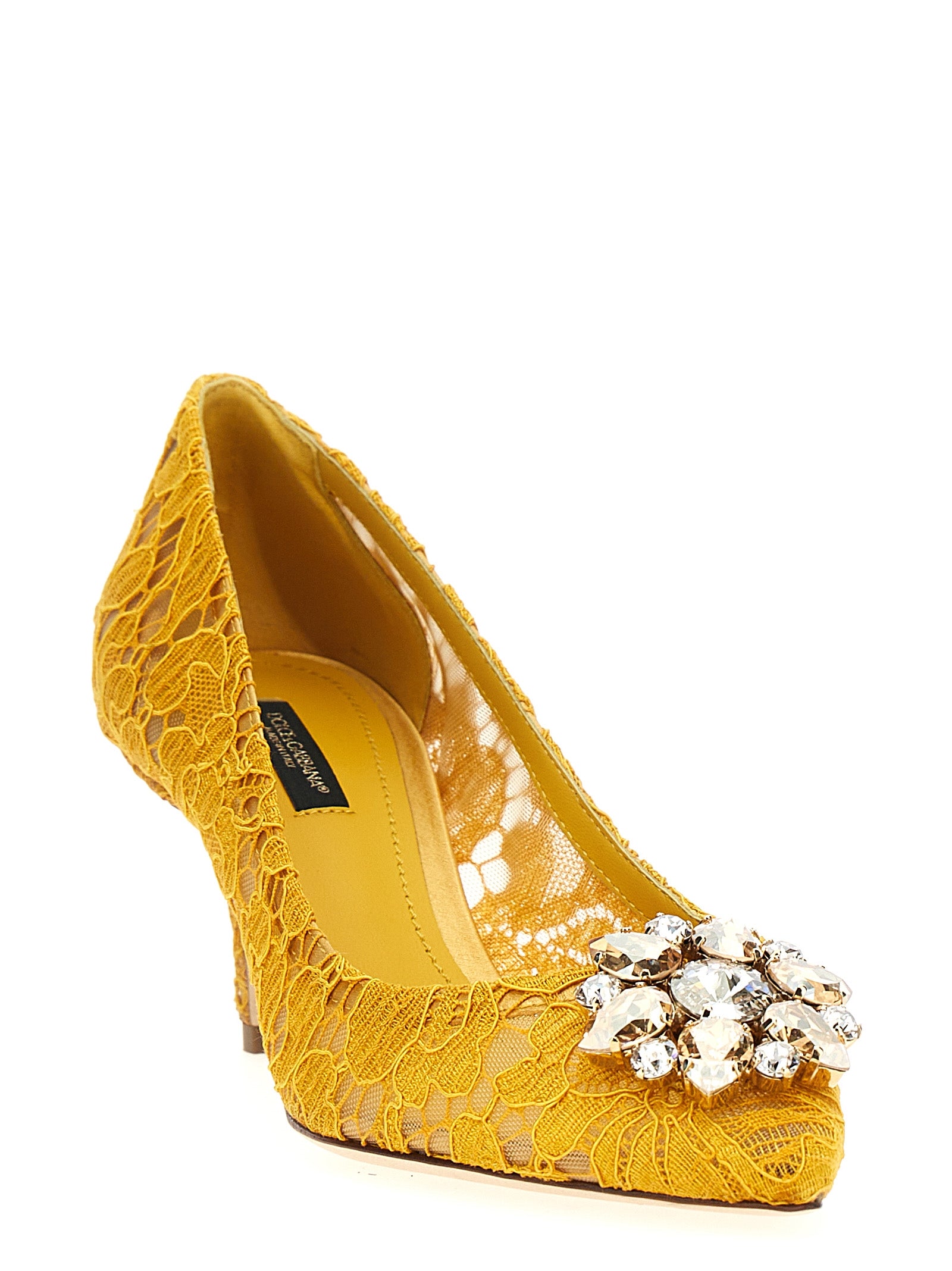 Dolce & Gabbana Bicolor Viscose Mid Heel Pumps Dolce & Gabbana