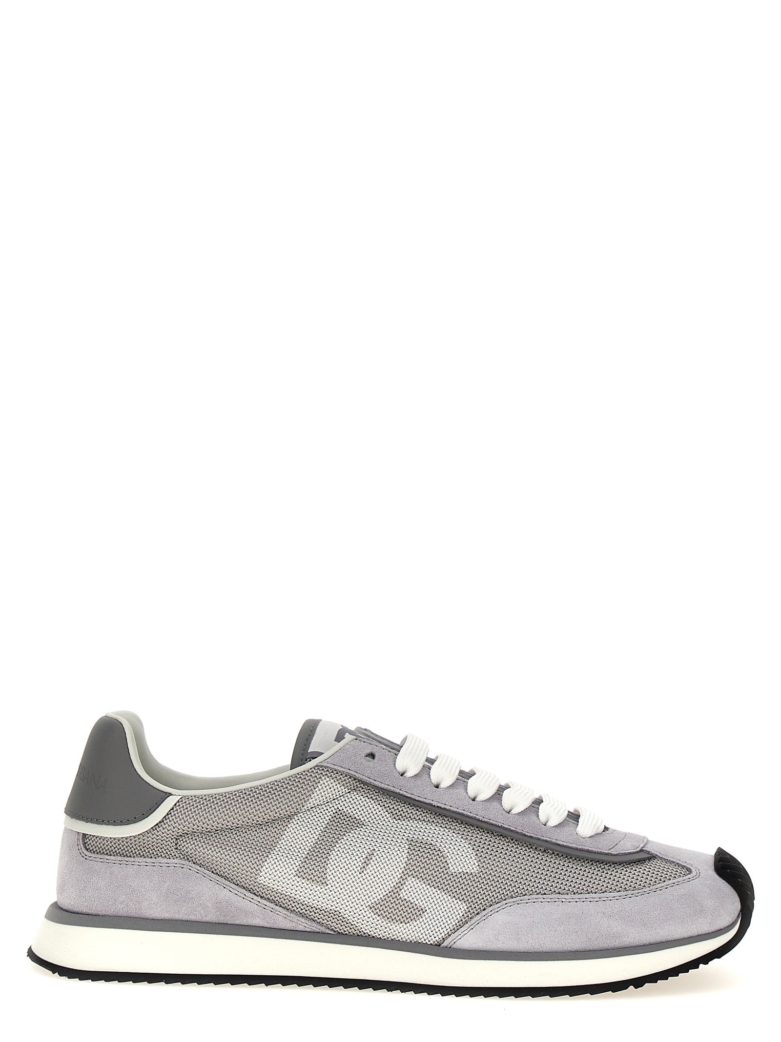 Dolce & Gabbana Gray Calfskin Athletic Sneakers Dolce & Gabbana