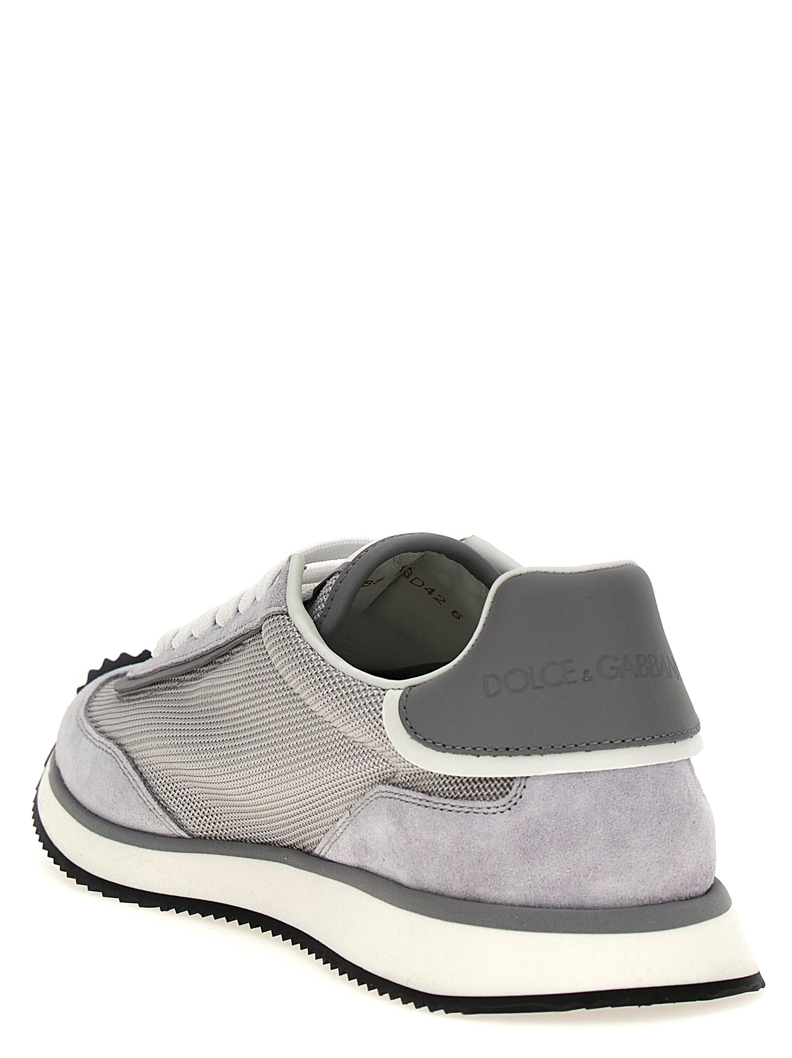 Dolce & Gabbana Gray Calfskin Athletic Sneakers Dolce & Gabbana