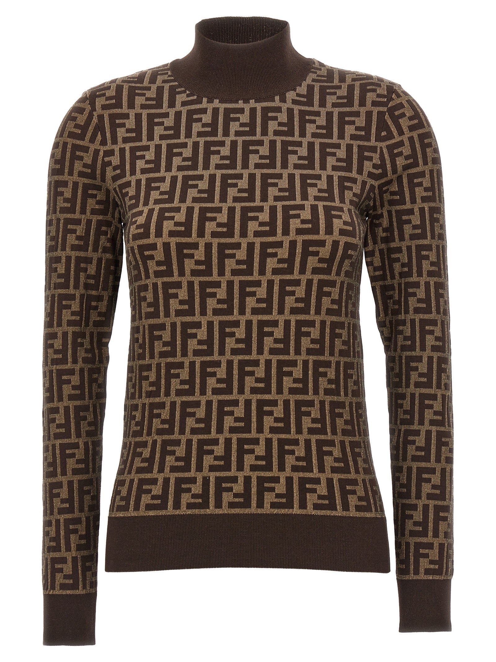 Fendi Brown Cotton Cardigan Fendi