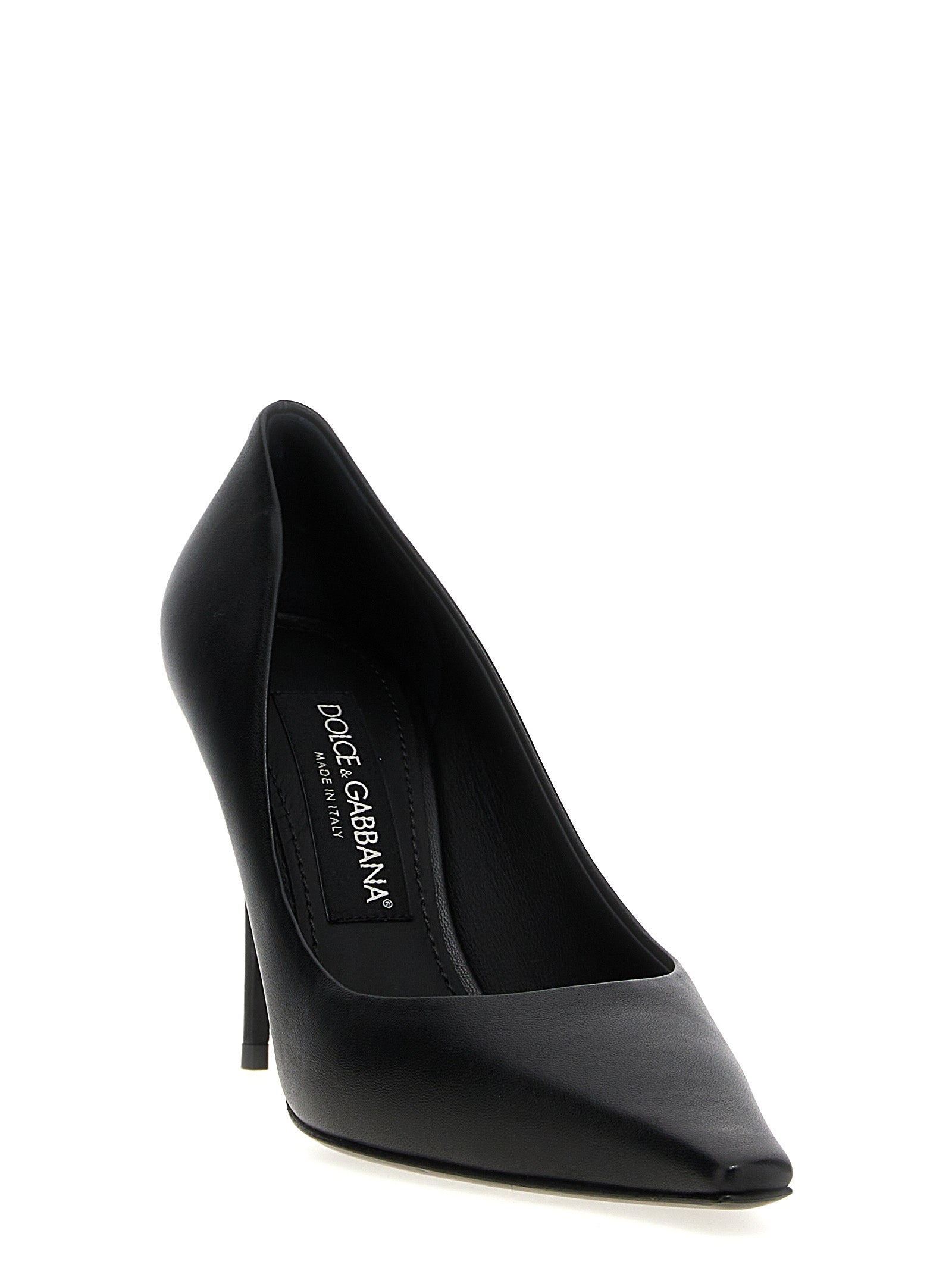Dolce & Gabbana Black Lamb Leather High Heel Pumps Dolce & Gabbana