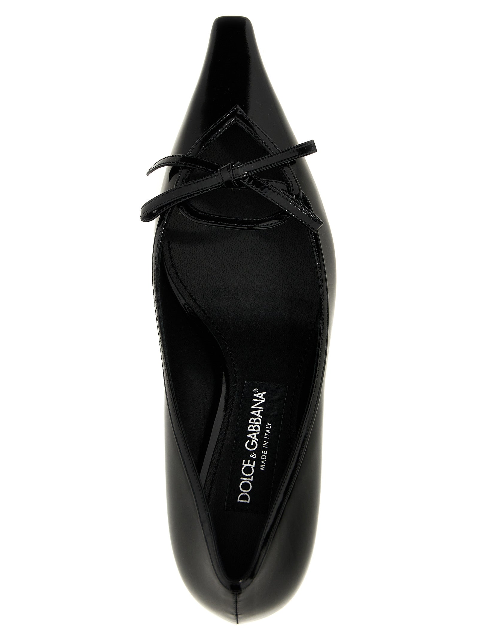 Dolce & Gabbana Black Calfskin Mid Heel Pumps Dolce & Gabbana
