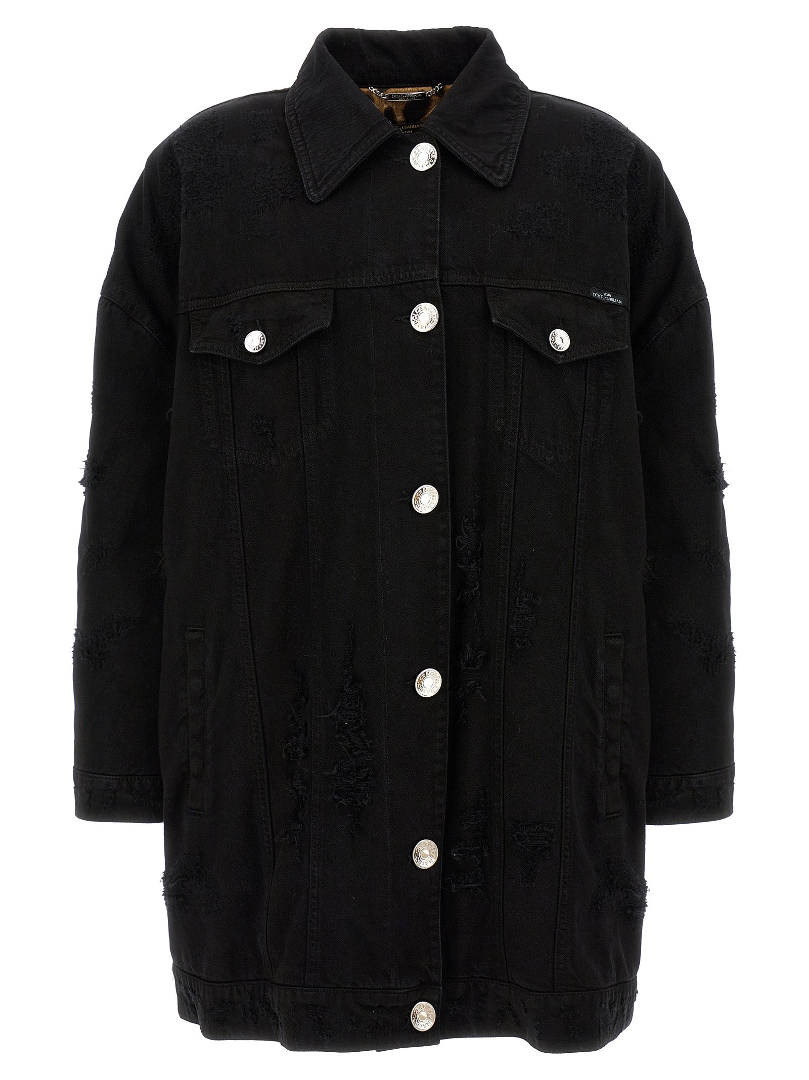 Dolce & Gabbana Black Cotton Denim Jacket Dolce & Gabbana