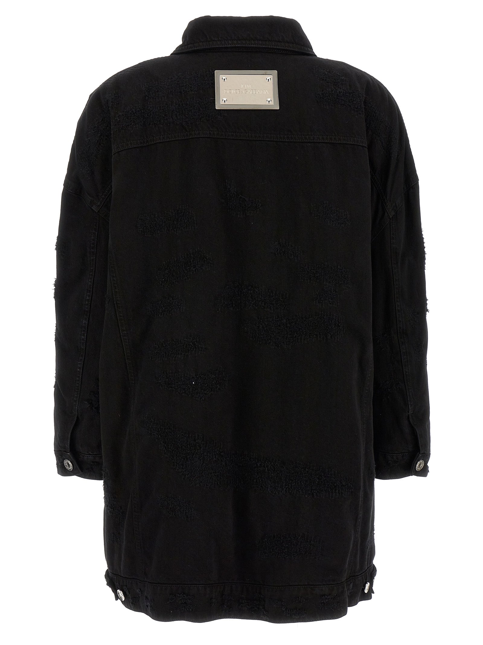 Dolce & Gabbana Black Cotton Denim Jacket Dolce & Gabbana