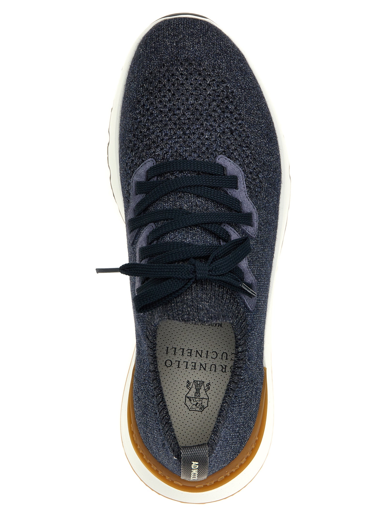 Brunello Cucinelli Blue Cotton Athletic Sneakers Brunello Cucinelli