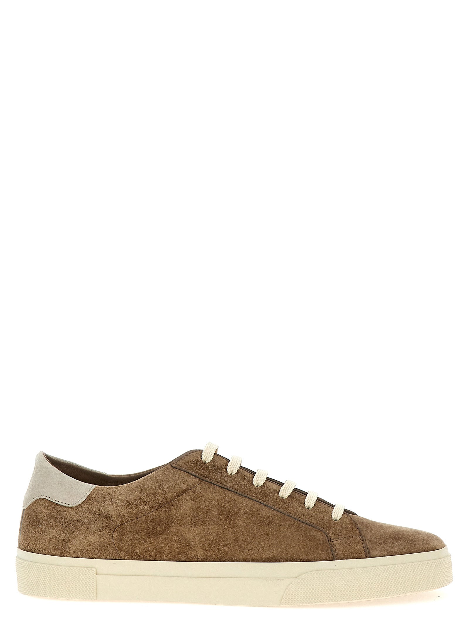 Brunello Cucinelli Beige Calfskin Low Top Sneakers Brunello Cucinelli