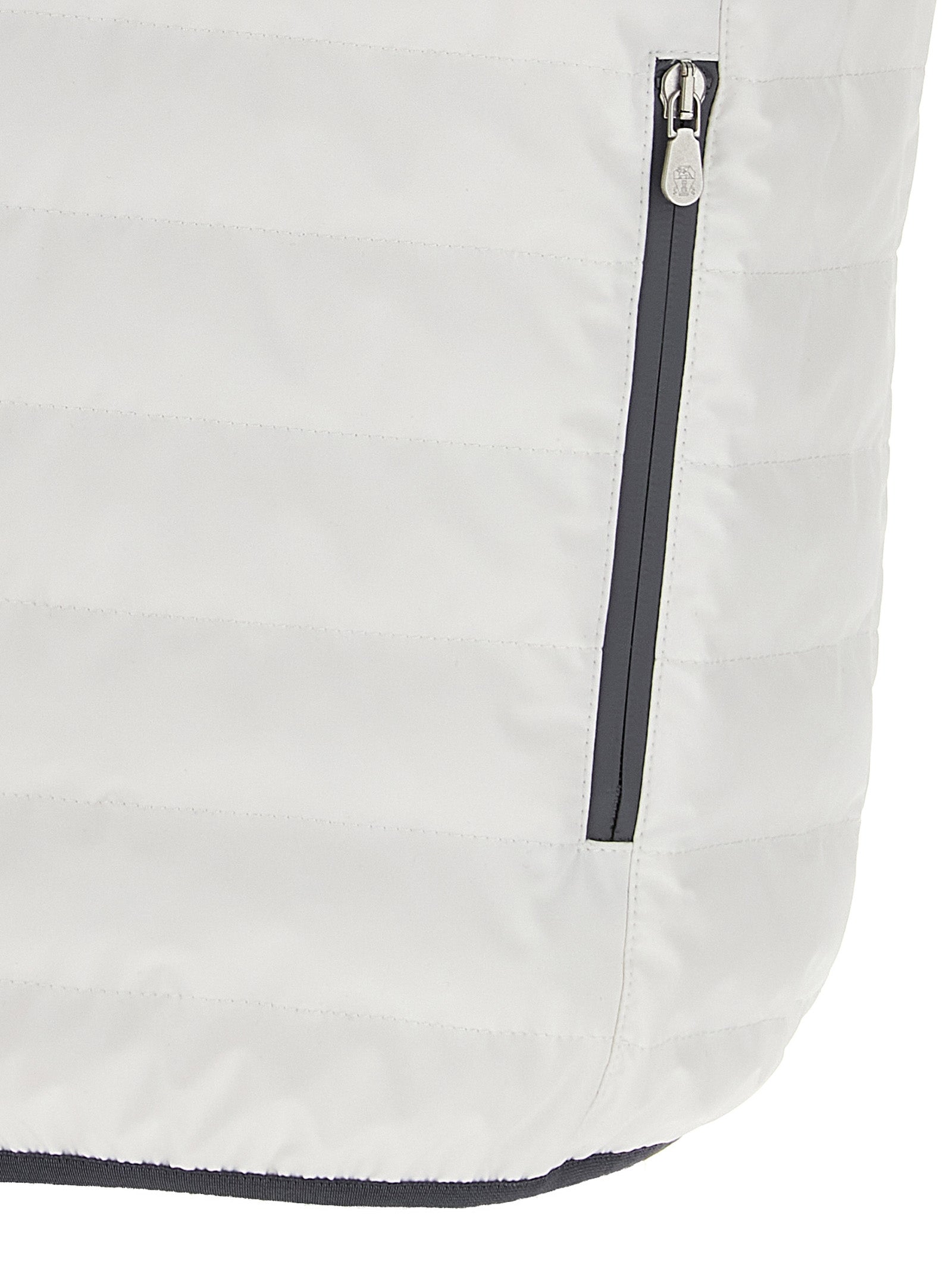 Brunello Cucinelli White Polyamide Sleeveless Jacket Brunello Cucinelli