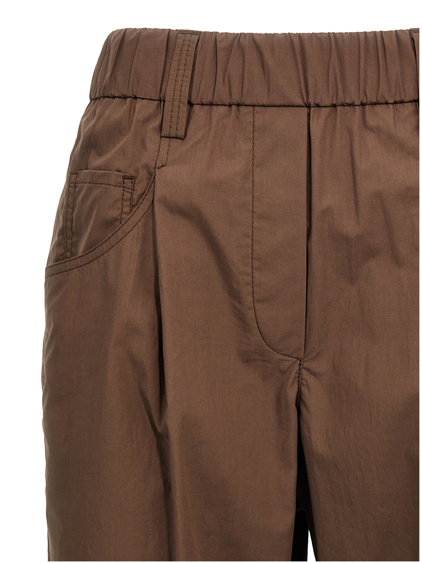 Brunello Cucinelli Brown Cotton Casual Pants Brunello Cucinelli