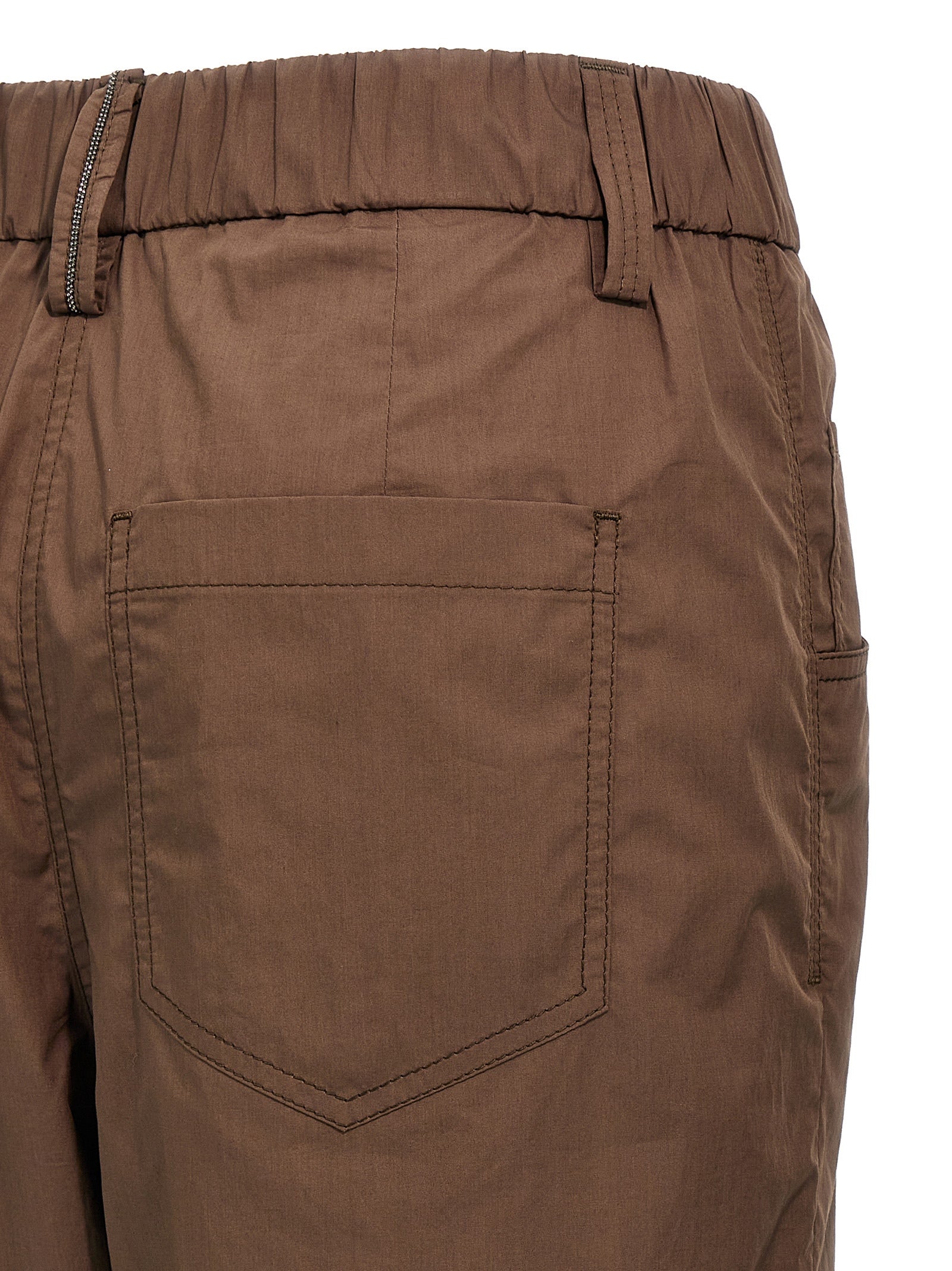 Brunello Cucinelli Brown Cotton Casual Pants Brunello Cucinelli