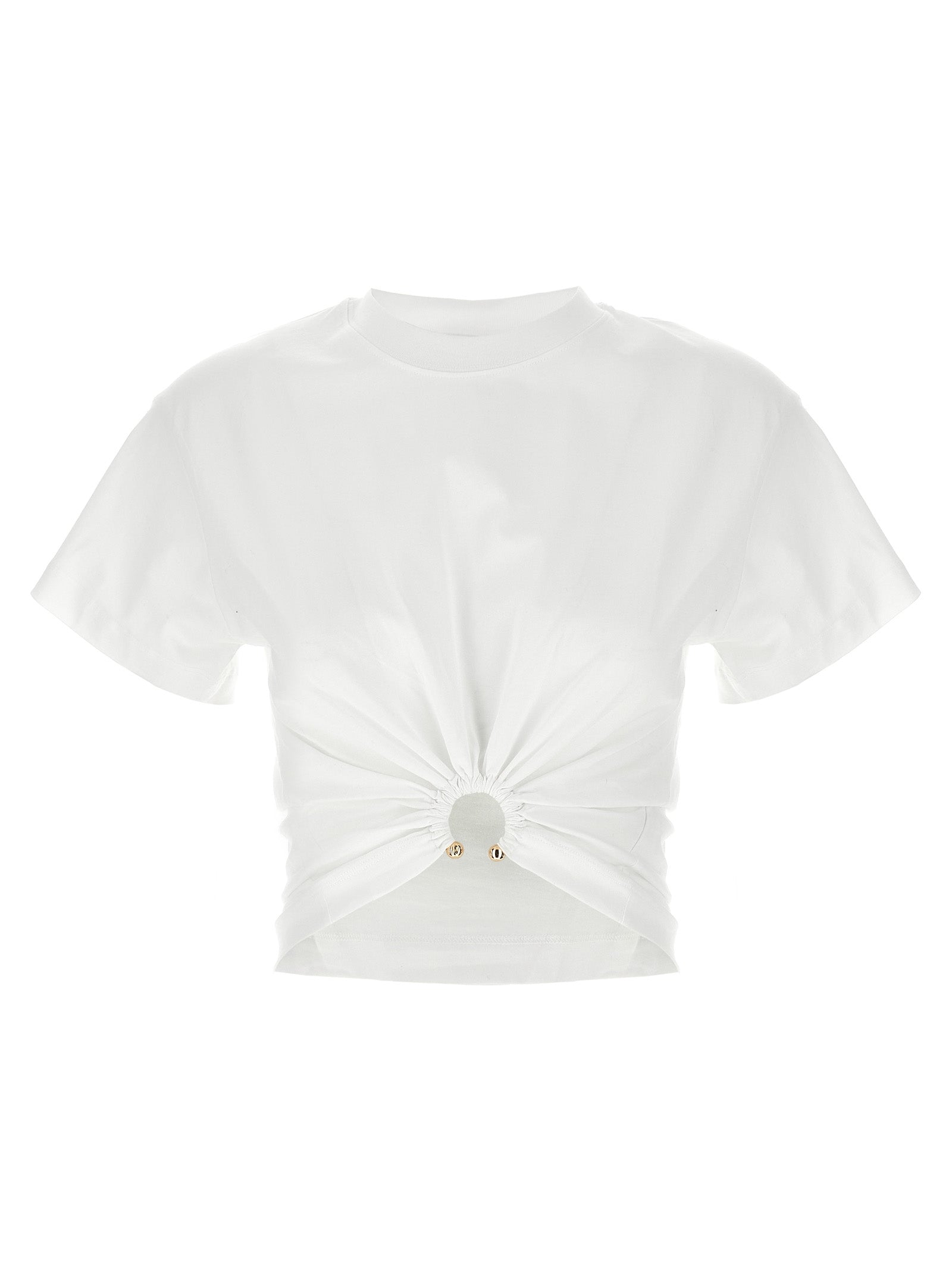 Paco Rabanne White Cotton T-Shirt Paco Rabanne