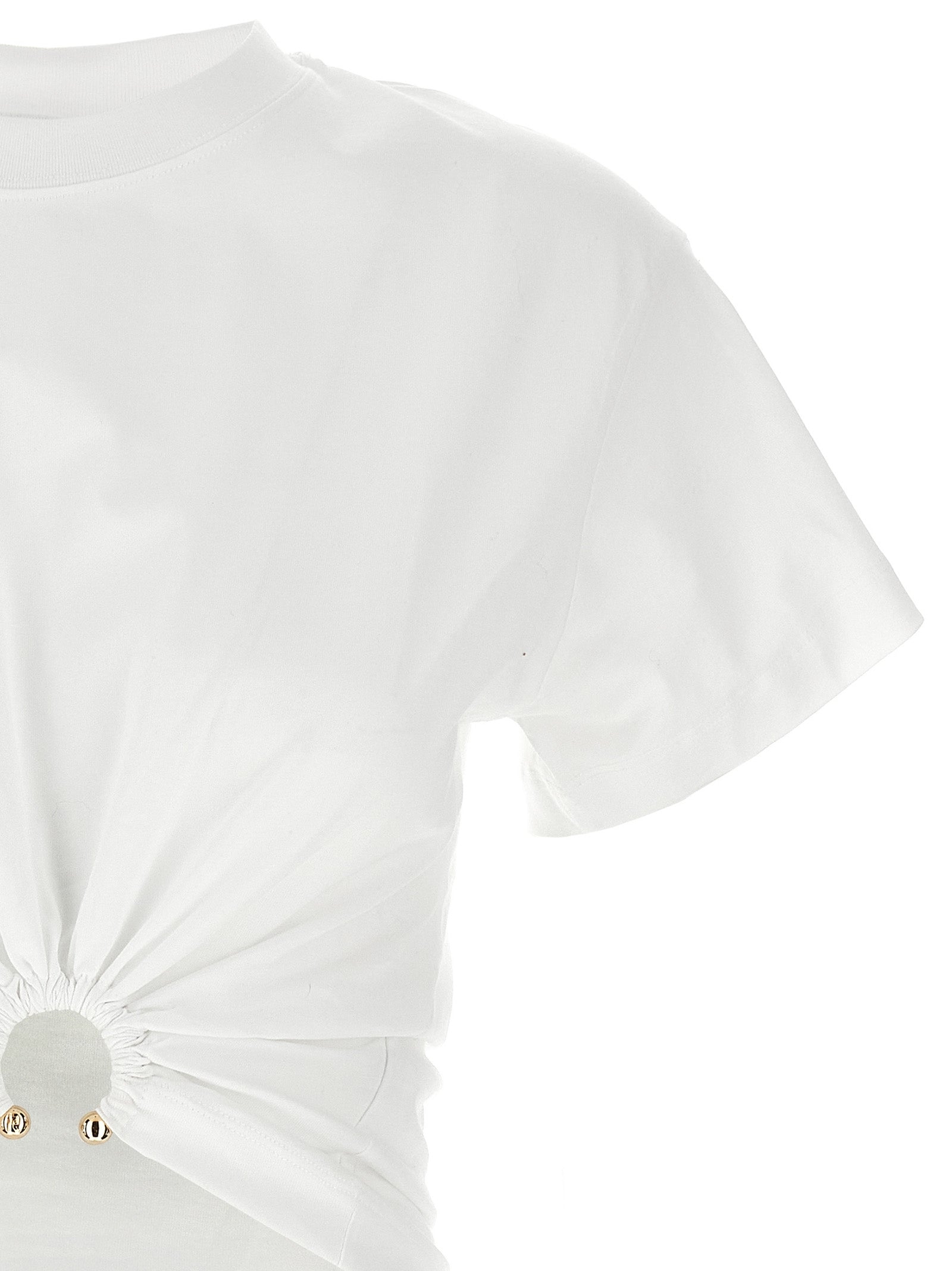 Paco Rabanne White Cotton T-Shirt Paco Rabanne