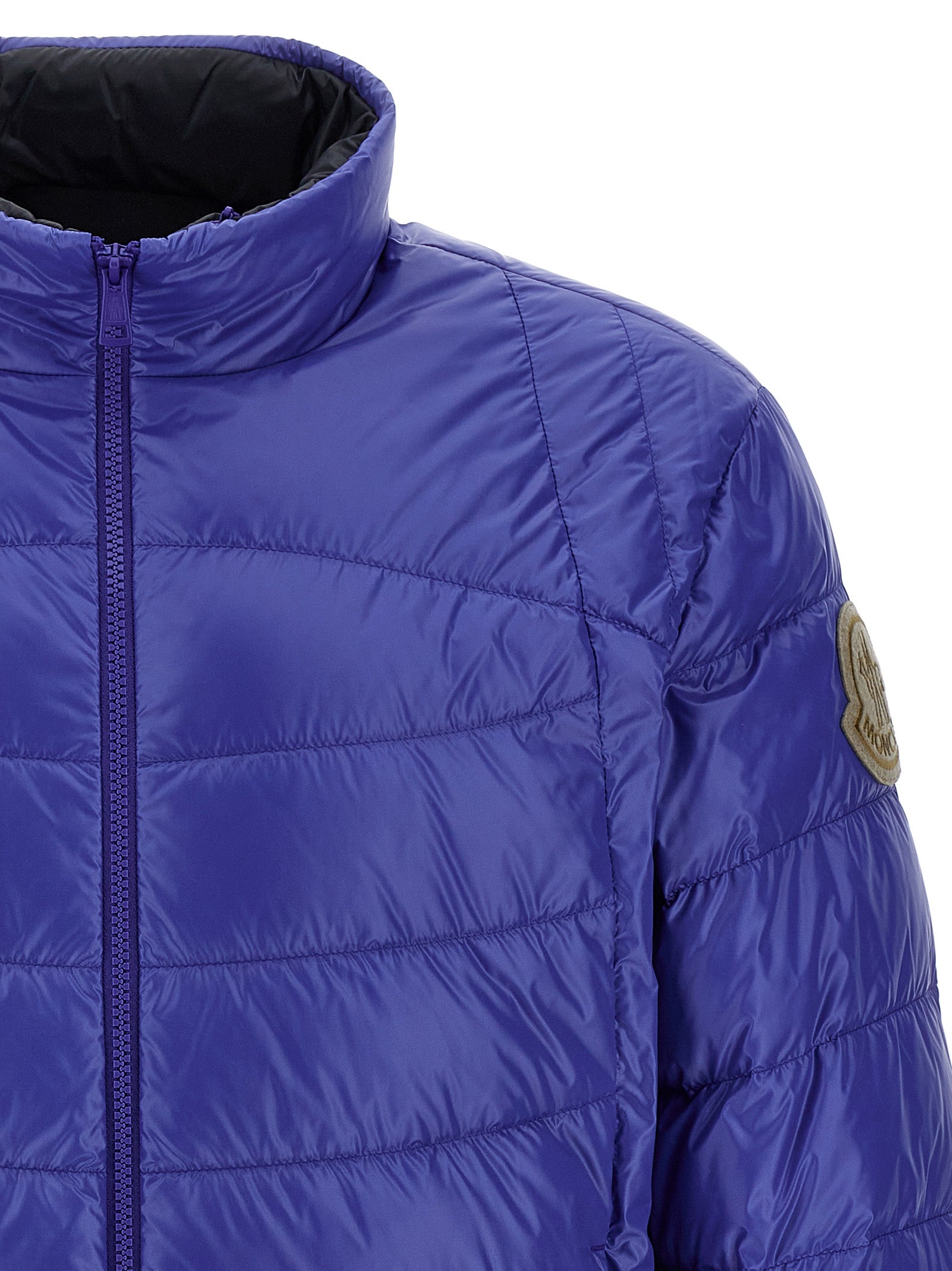 Moncler Blue Polyamide Full-Length Jacket Moncler