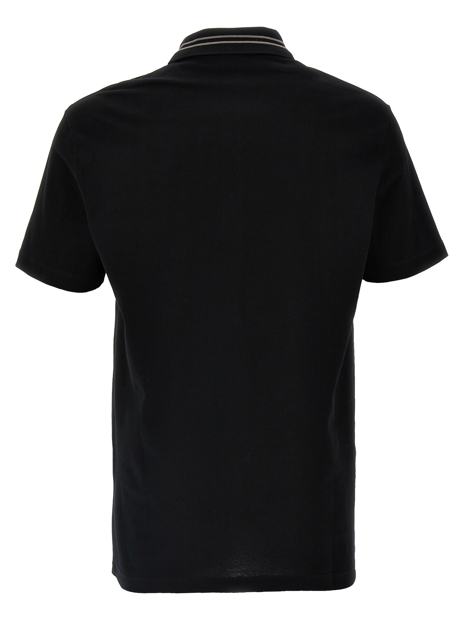 Versace Black Cotton Polo Shirt Versace