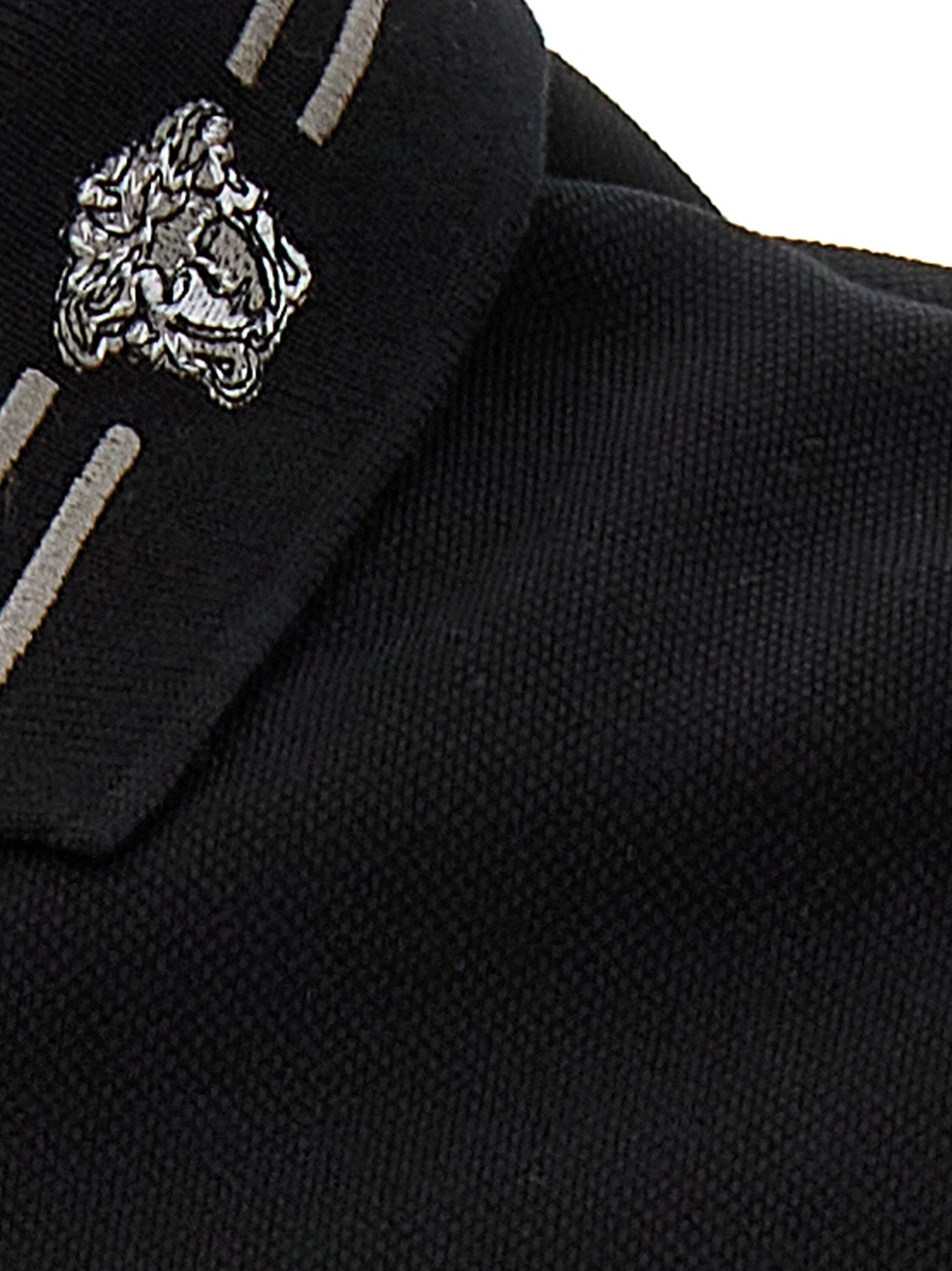 Versace Black Cotton Polo Shirt Versace