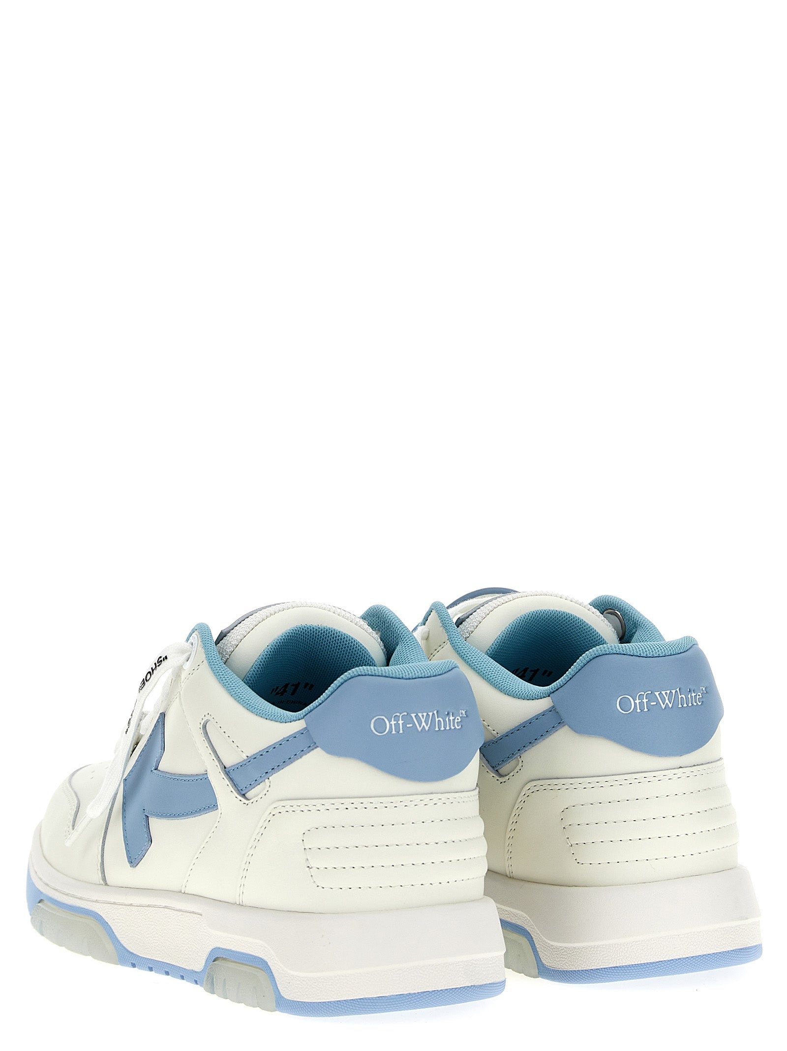 Off-White Blue Bovine Leather Low Top Sneakers Off-White