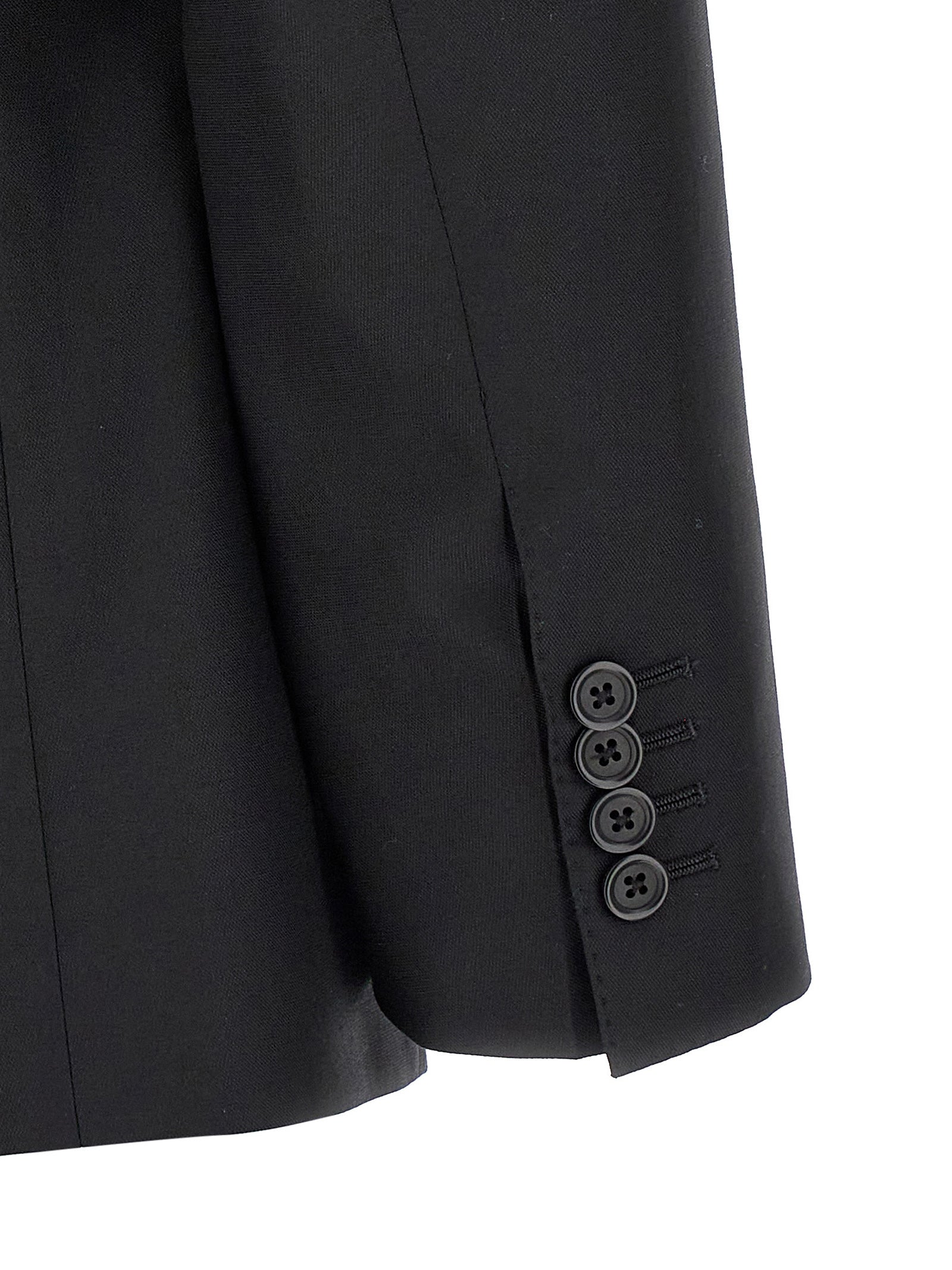 Dolce & Gabbana Black Virgin Wool Two-Piece Suit Dolce & Gabbana