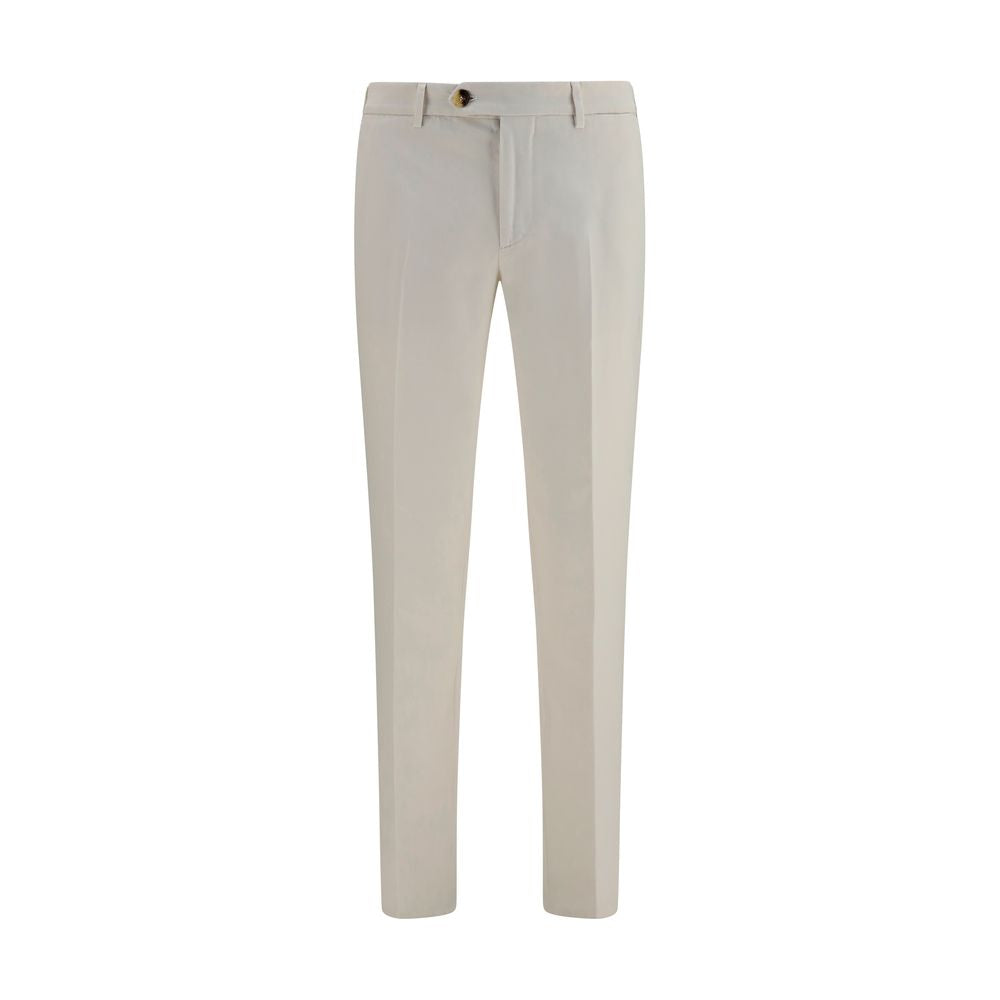Brunello Cucinelli White Cotton Casual Pants Brunello Cucinelli
